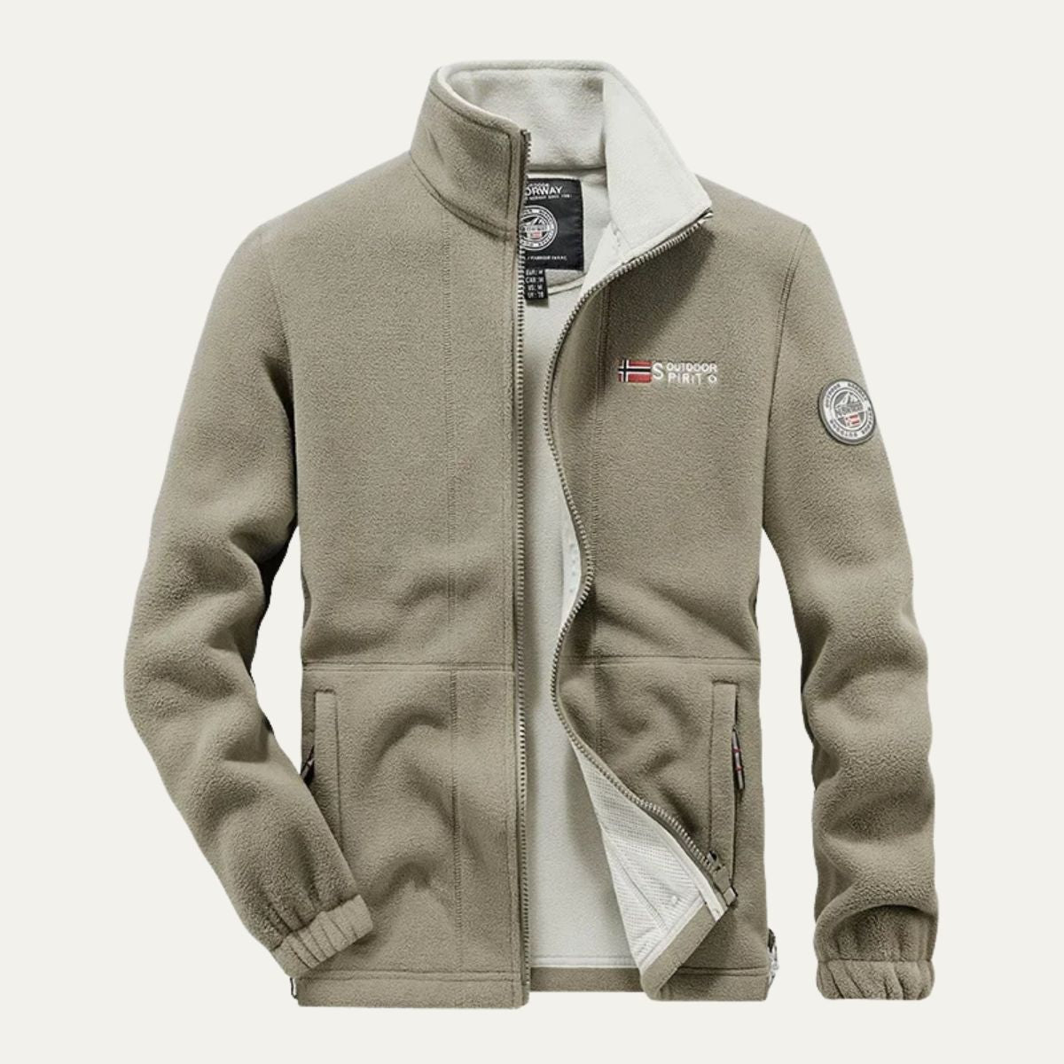Axel | Men's Fleece Jacket Black Zip Up Lightweight