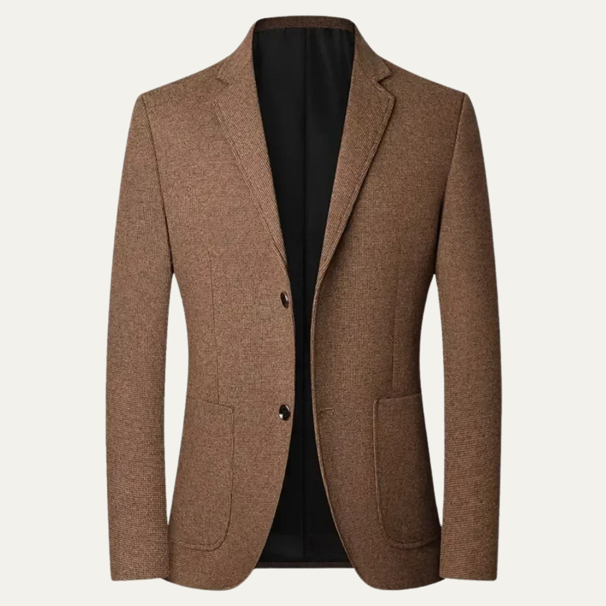 Voss | Men's Smart Casual Blazer Taupe Single Breasted