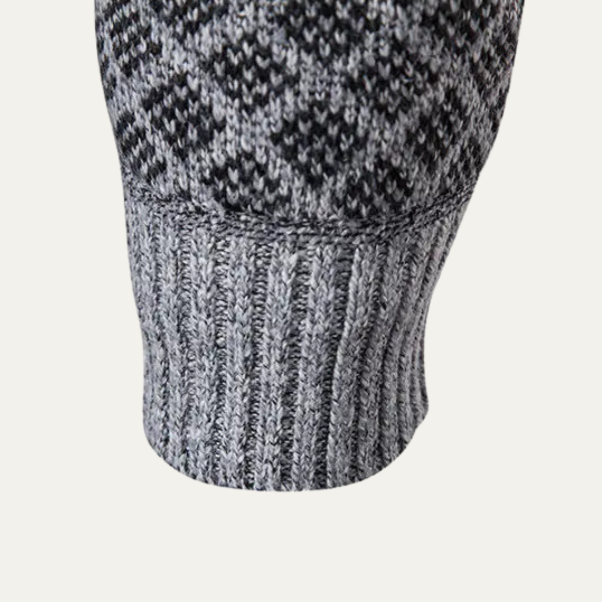 Axel | Men's Diamond Pattern Cardigan Gray Zip Up