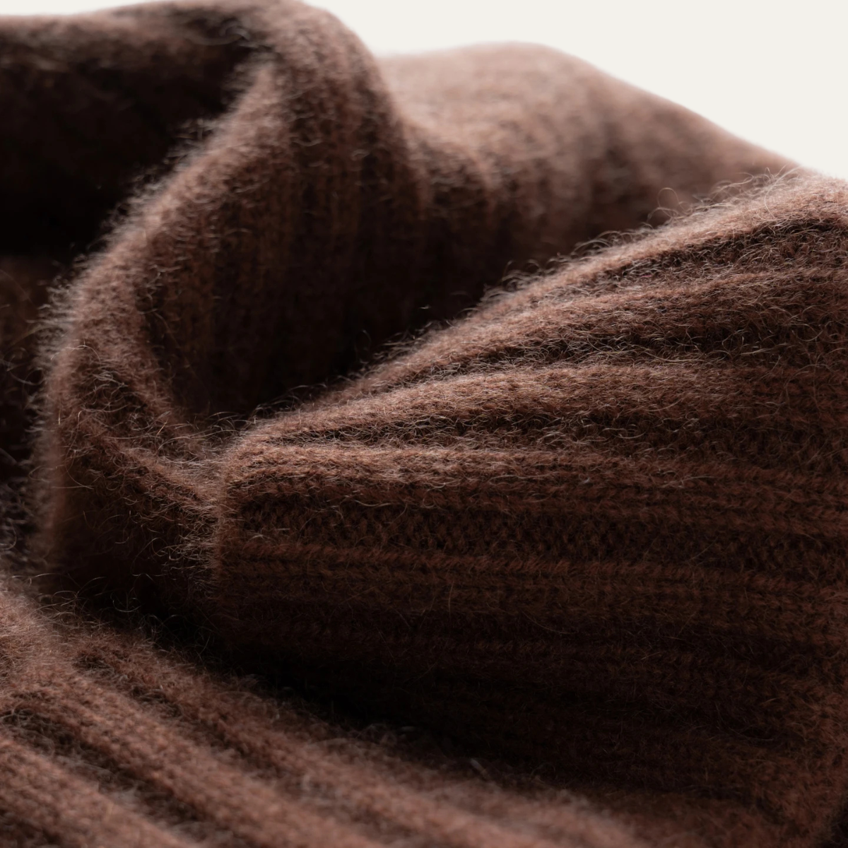 Sage | Men's Ribbed Knit Cashmere Beanie Brown