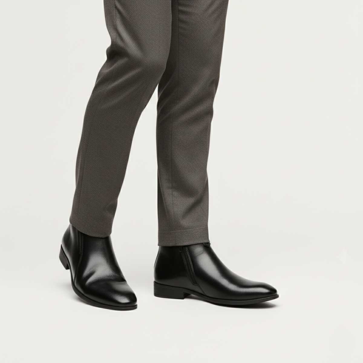 Kade | Men's Pointed Toe Leather Chelsea Boots Black