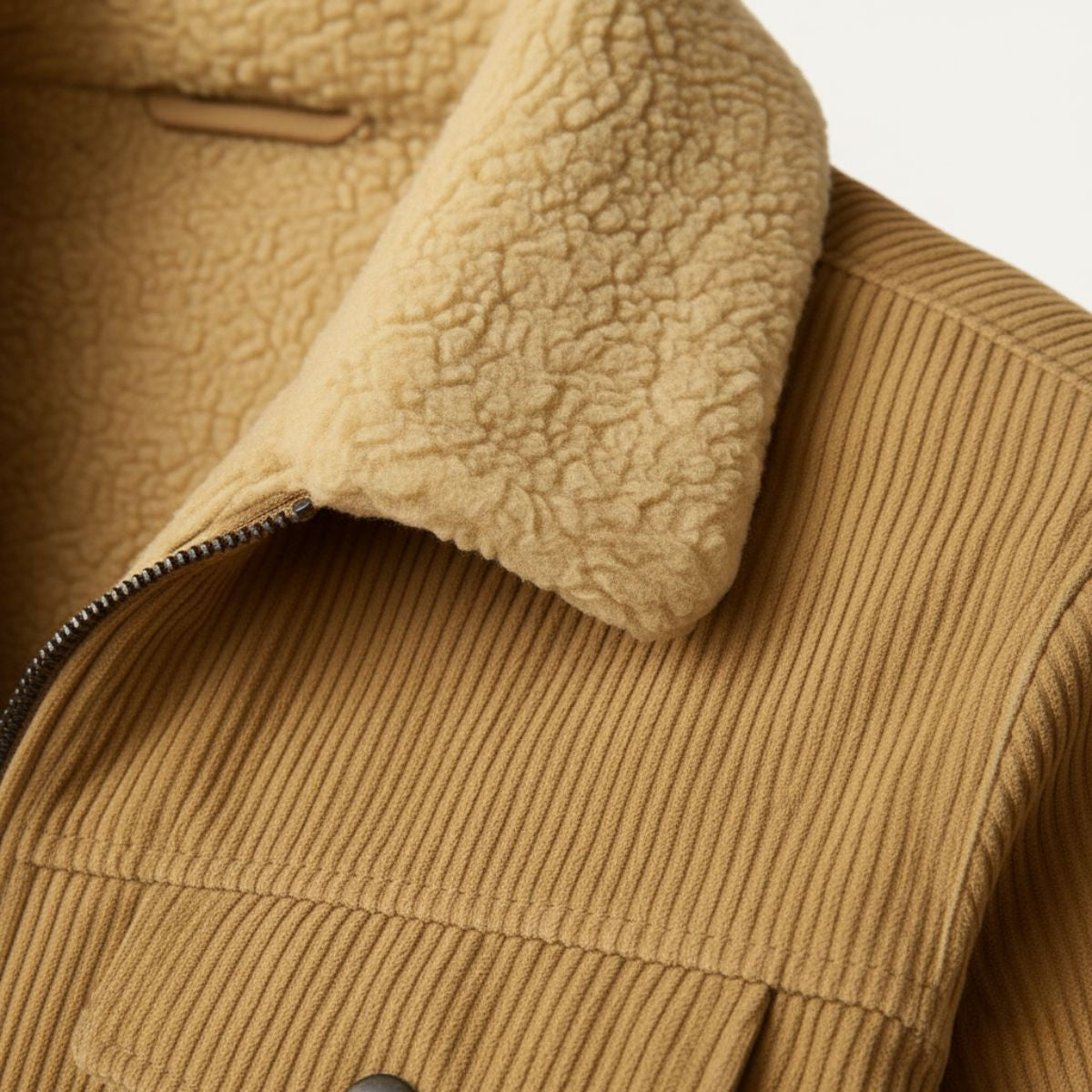 Blake | Men's Sherpa Lined Corduroy Jacket Camel