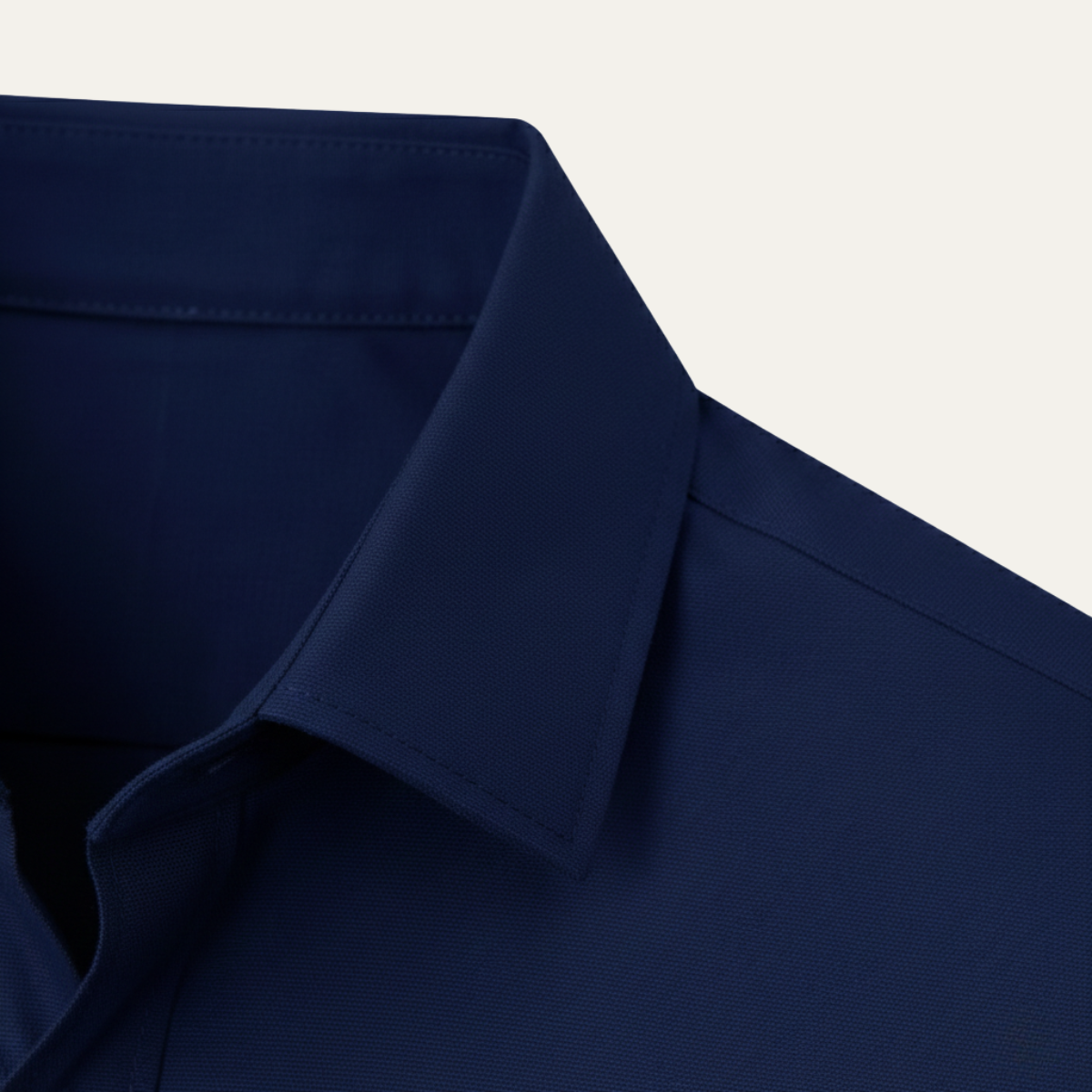 Kade | Men's Button Up Shirt Navy Long Sleeve Stretch