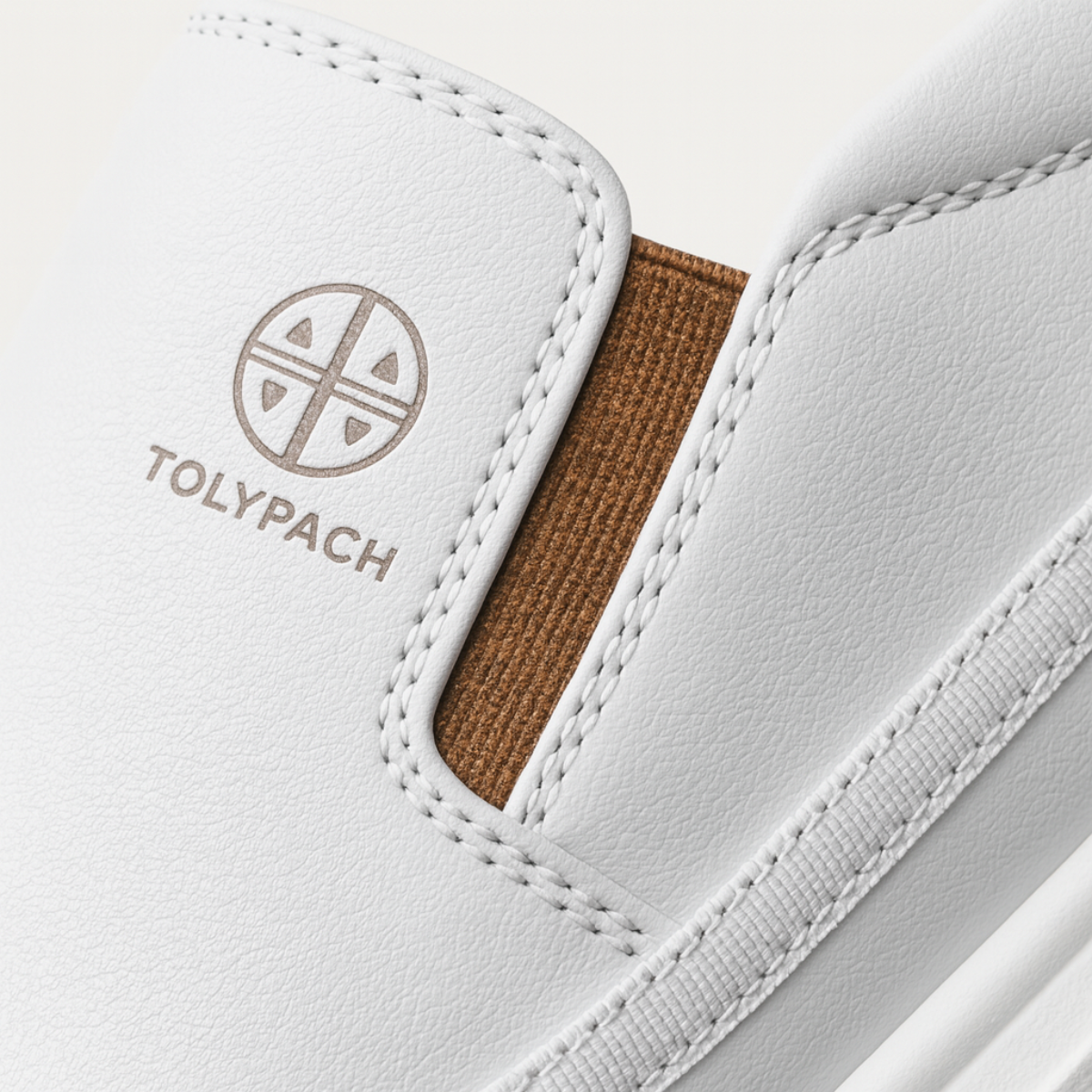 Demi | Men's Slip On Sneaker White Brown Casual Comfort