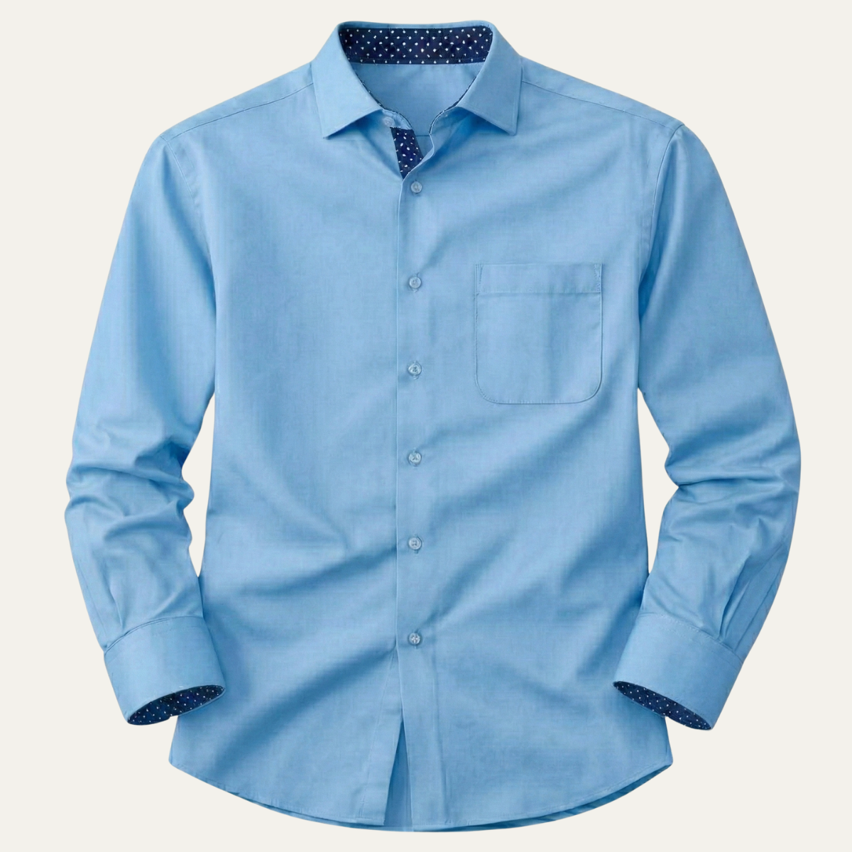 Beau | Men's Dress Shirt Red Long Sleeve Button Up