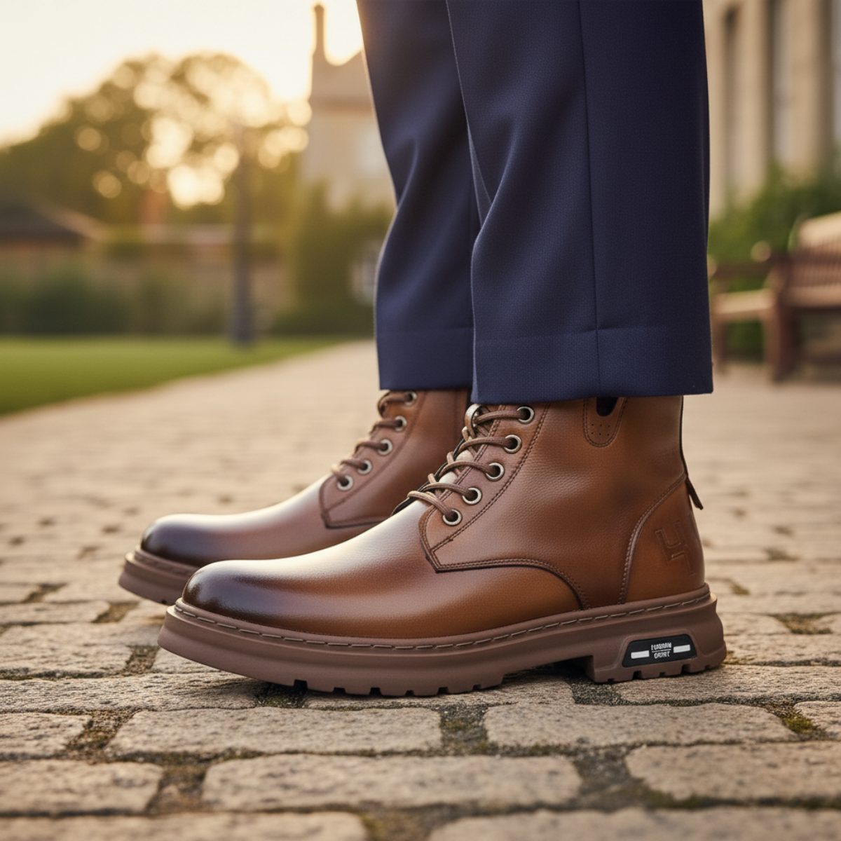 Kade | Men's Leather Ankle Boots Brown Lace Up Work Boot