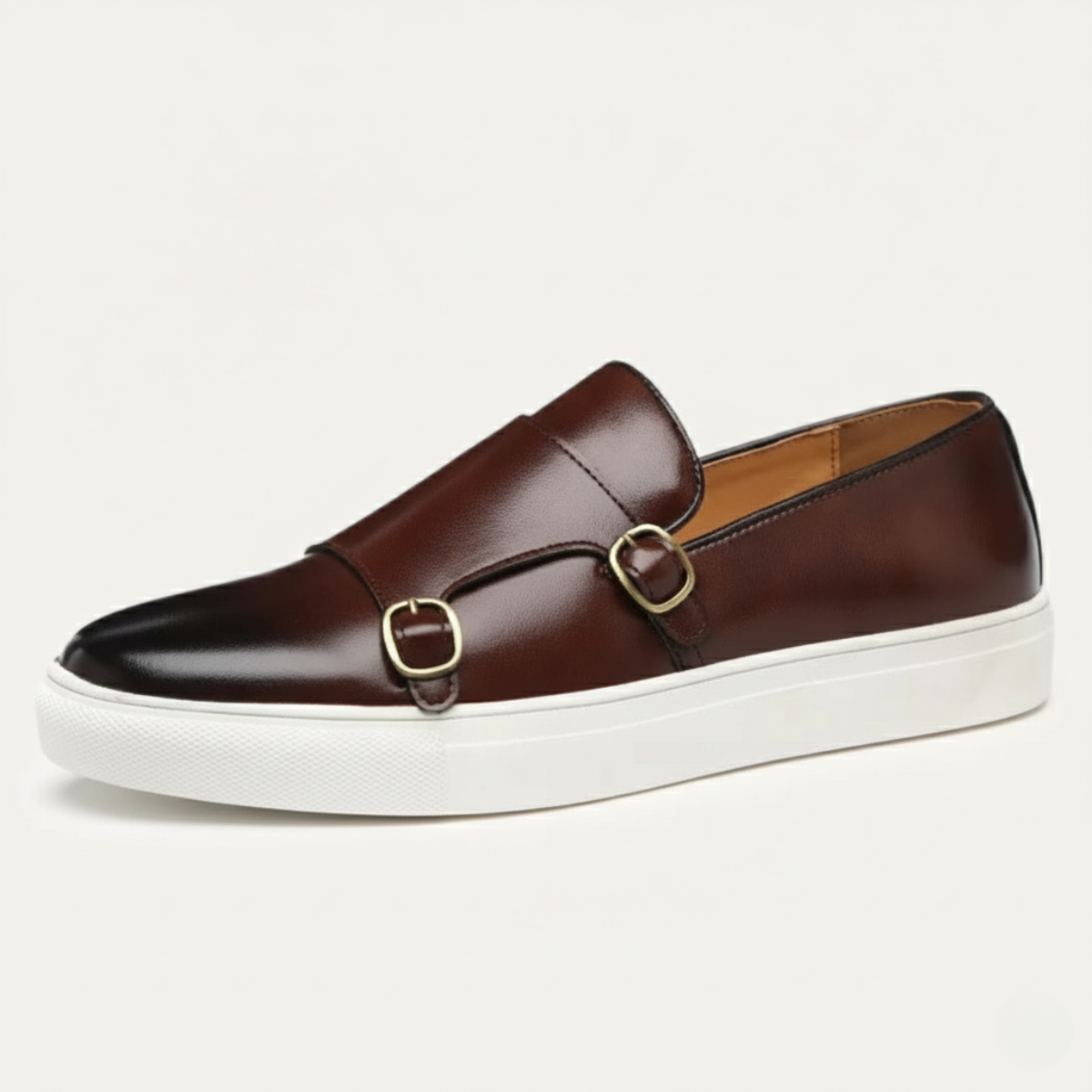 Ash | Men's Double Buckle Loafer Brown Leather White Sole