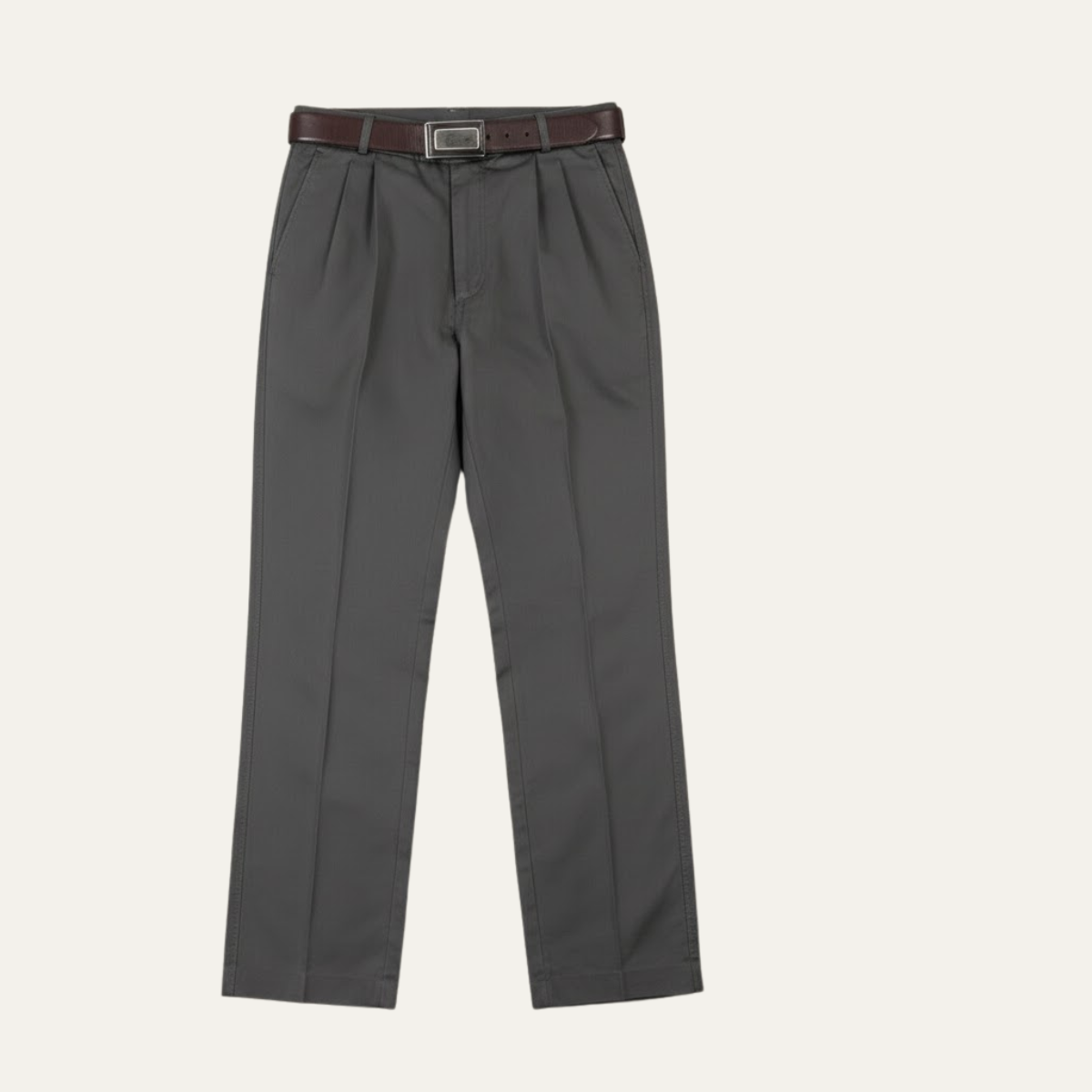 Orrin | Men's Straight Leg Dress Pants Gray Pleated