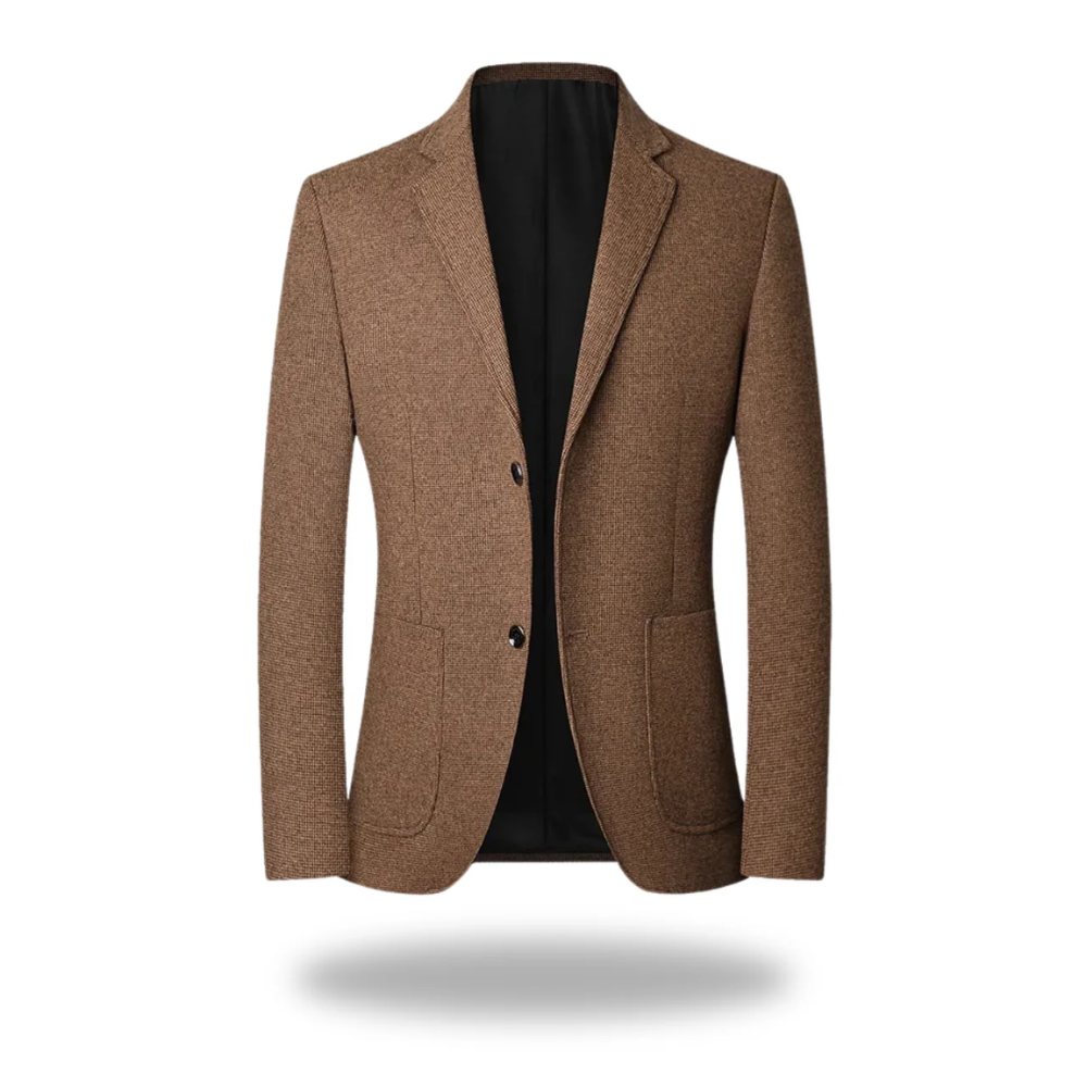 Voss | Men's Casual Blazer Brown Wool Blend