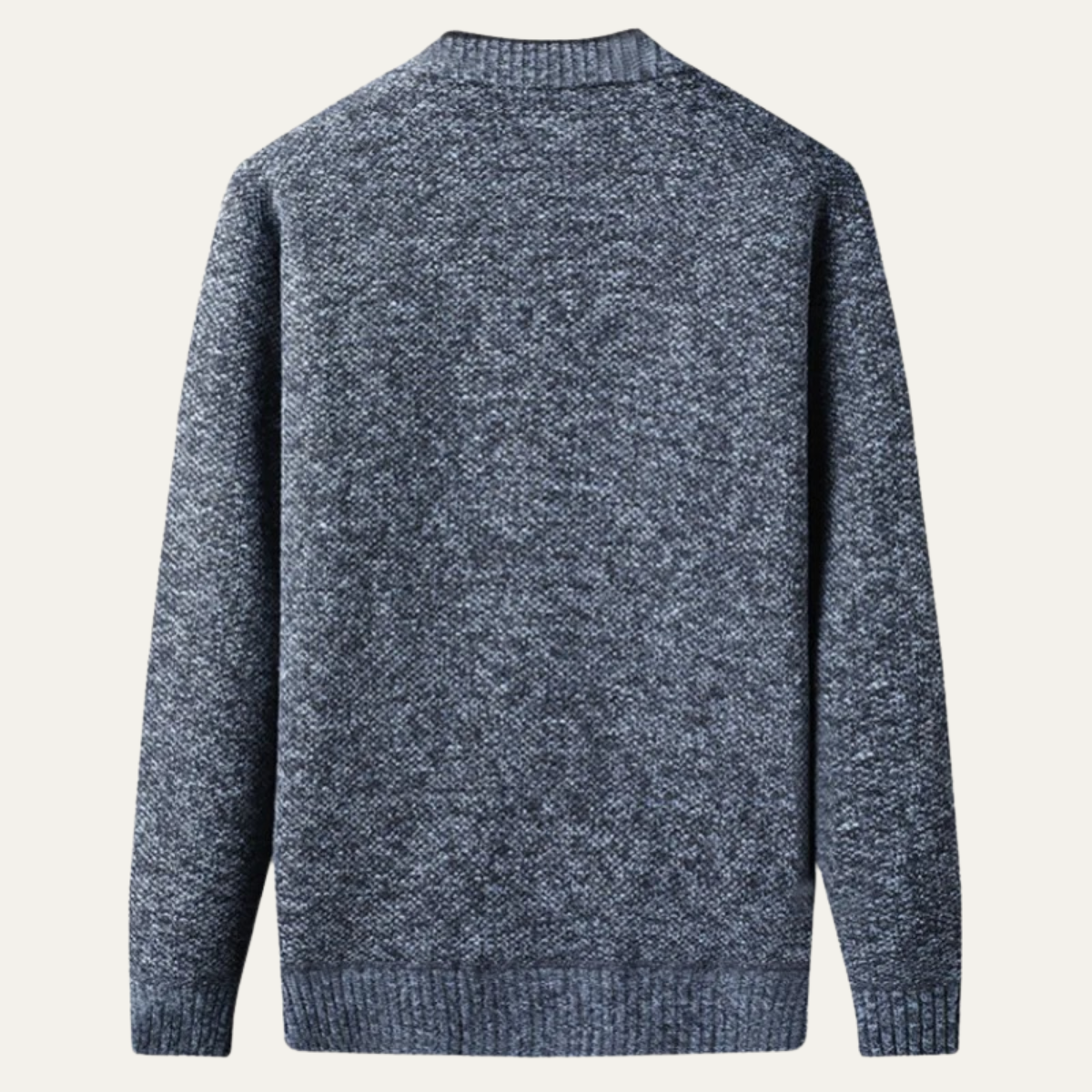 Callum | Men's Gray Cardigan Sweater Button Up Plaid Lined