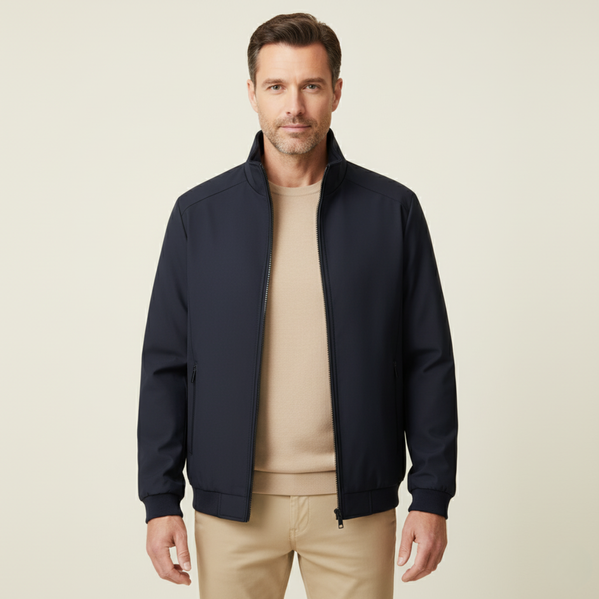 Axel | Men's Fleece Lined Jacket Black
