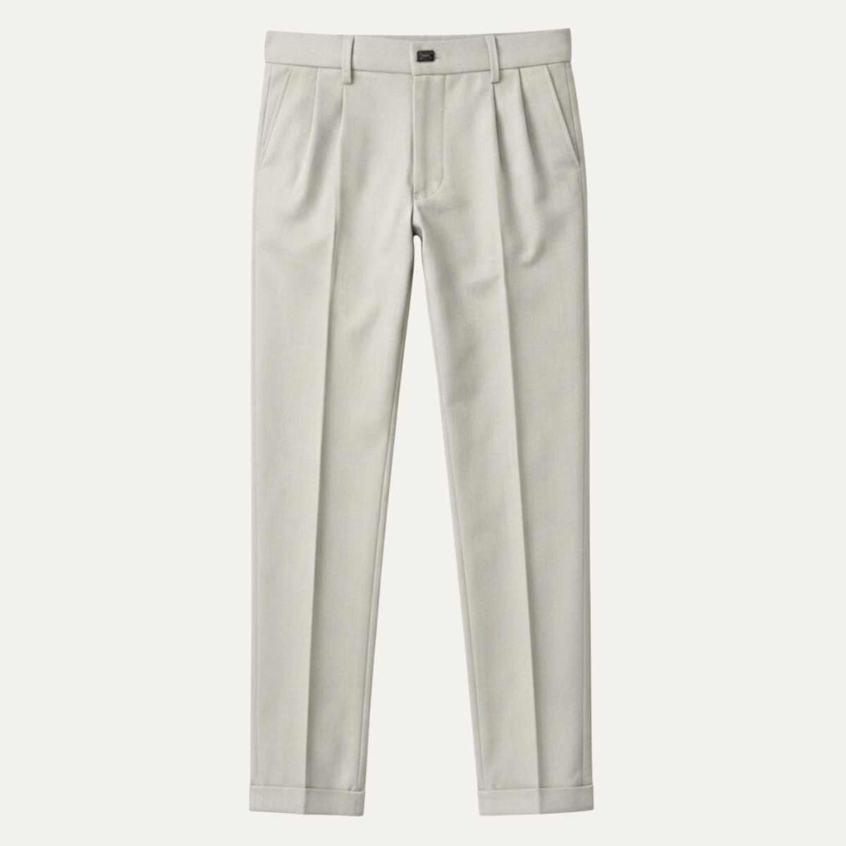 Blake | Men's Pleated Dress Pants Beige Tailored