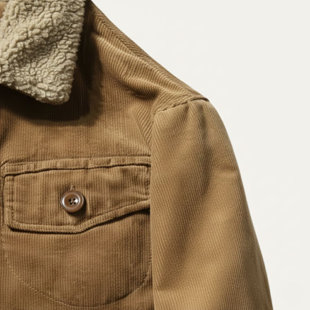 Hugo | Men's Sherpa Lined Corduroy Jacket Tan