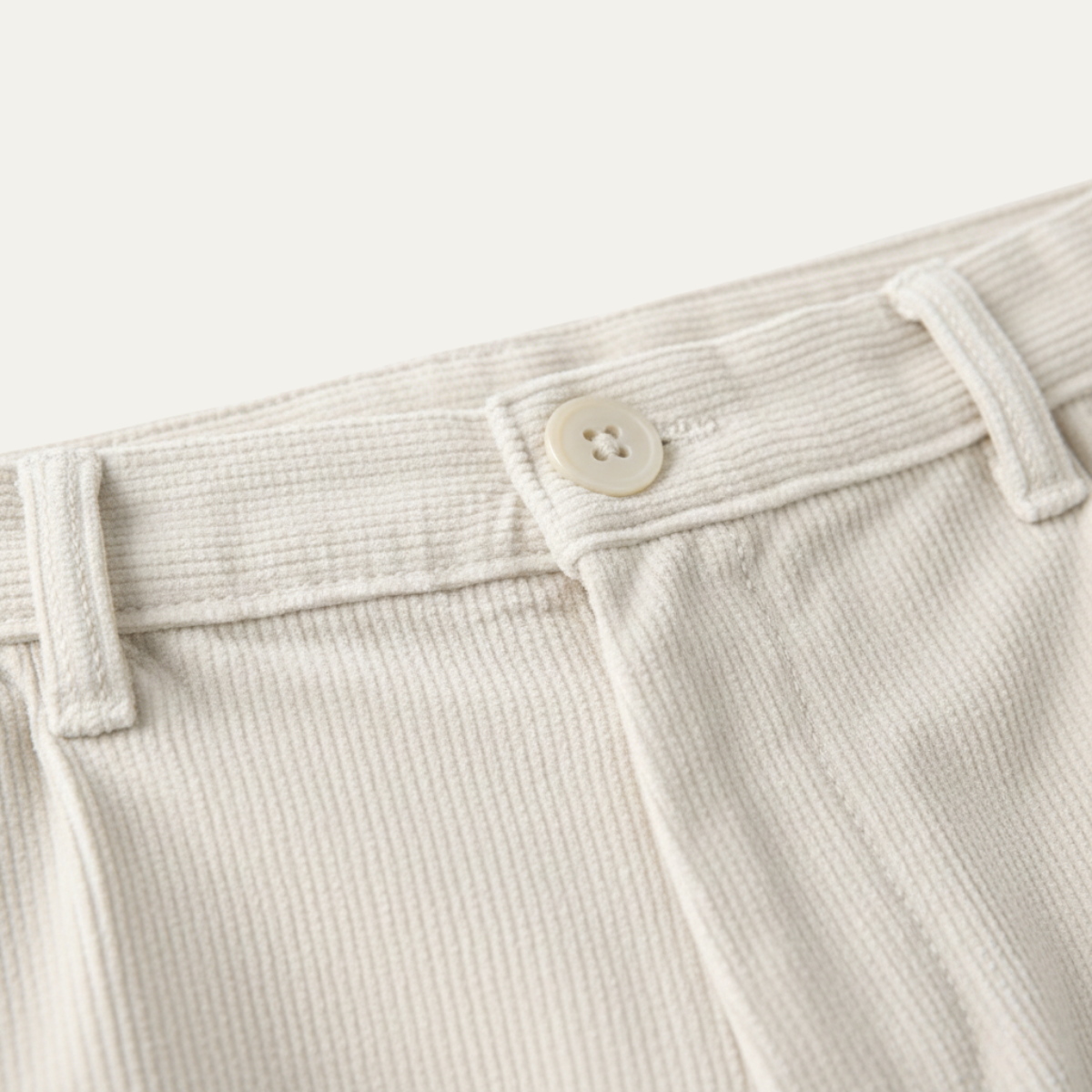 Jasper | Men's Cream Corduroy Pants Relaxed Fit Casual