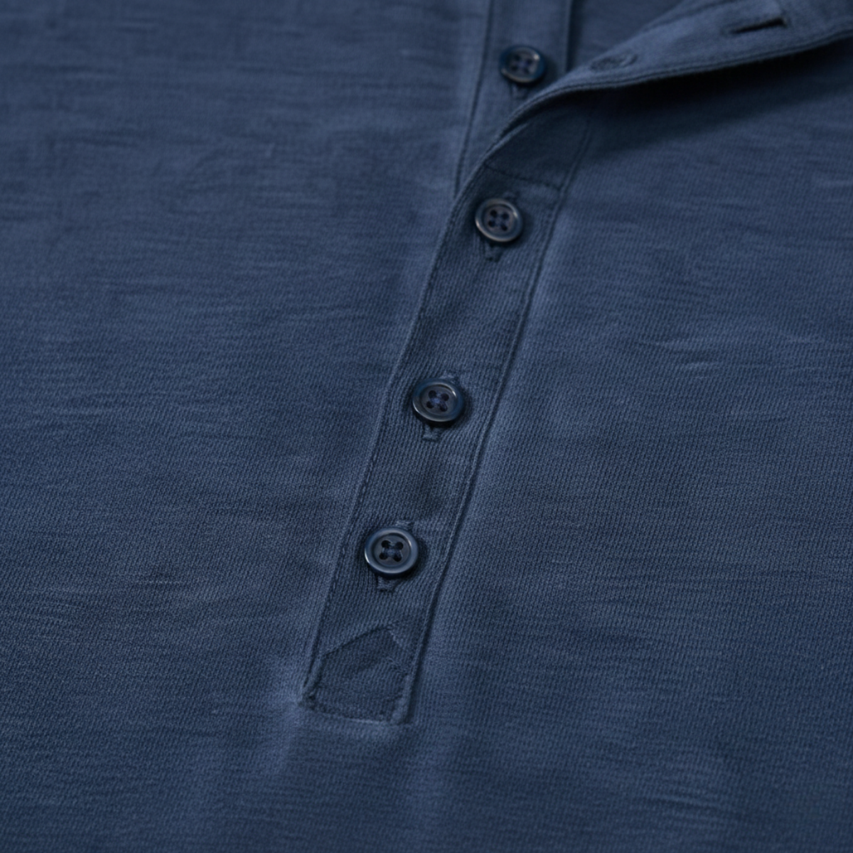 Tate | Men's Henley Shirt Navy Long Sleeve
