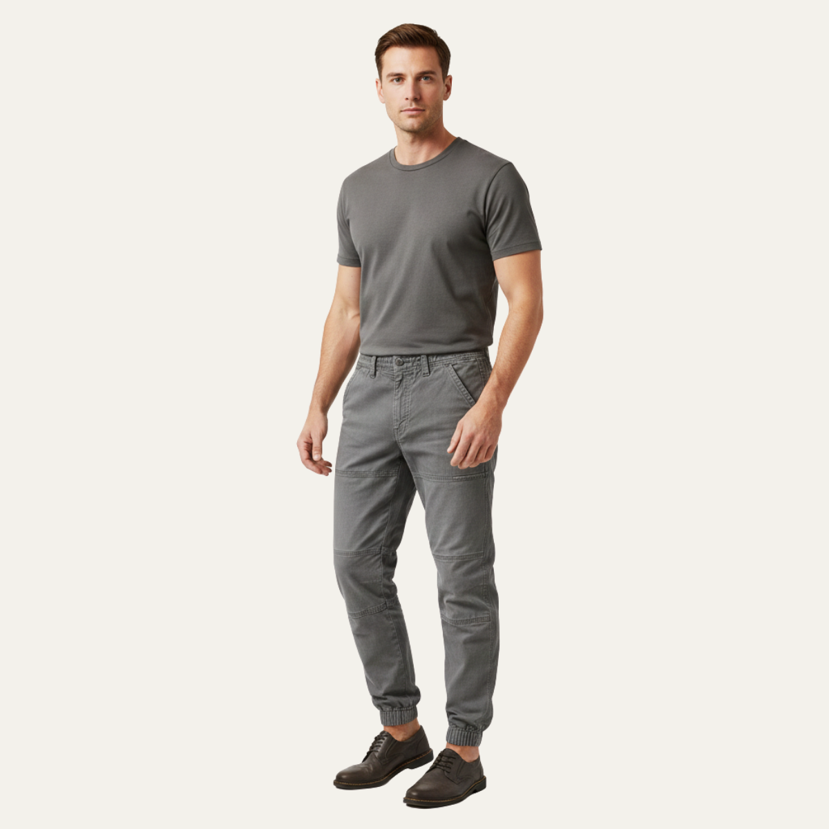 Axel | Men's Slim Fit Cargo Pants Gray