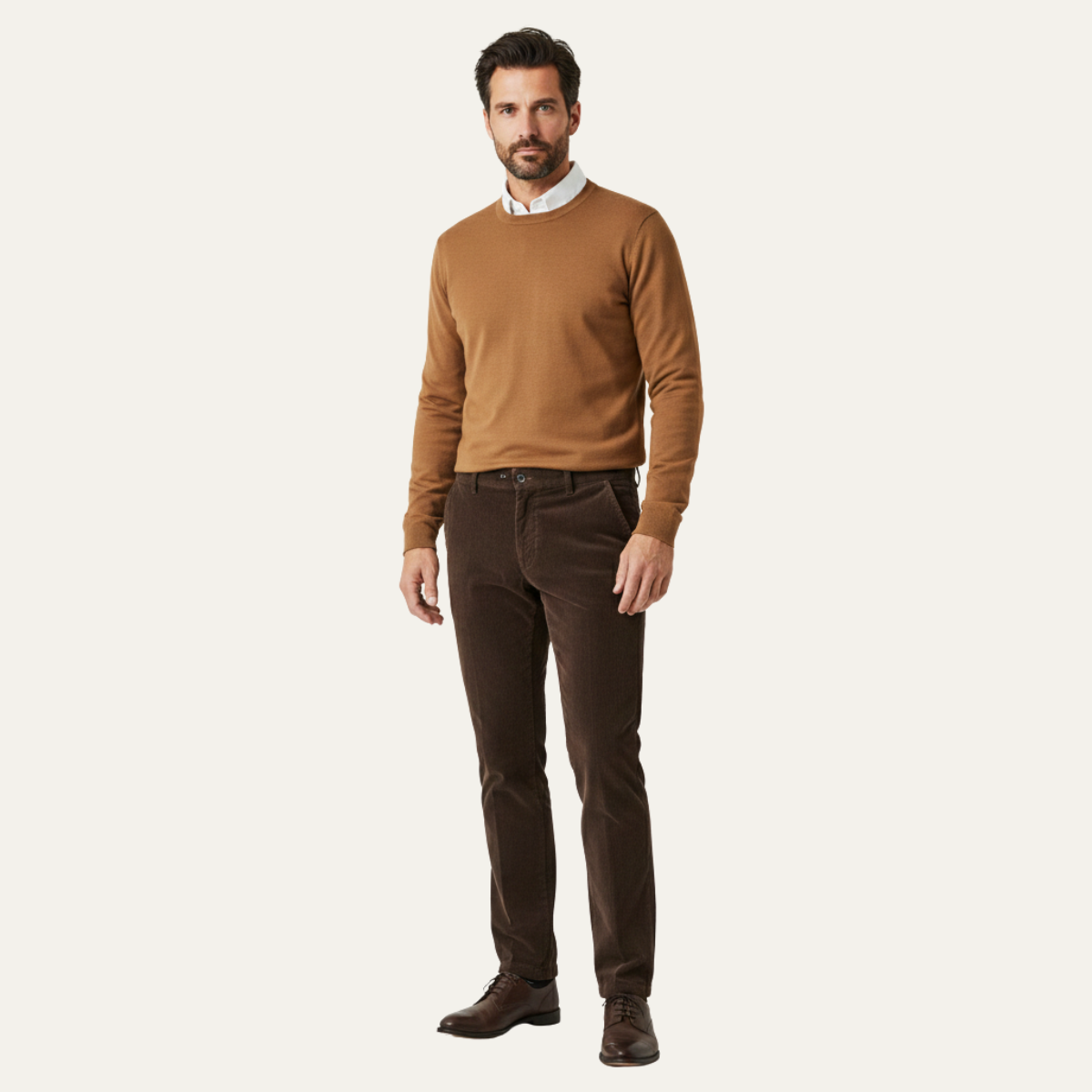 Lars | Men's Stretch Corduroy Pants Black