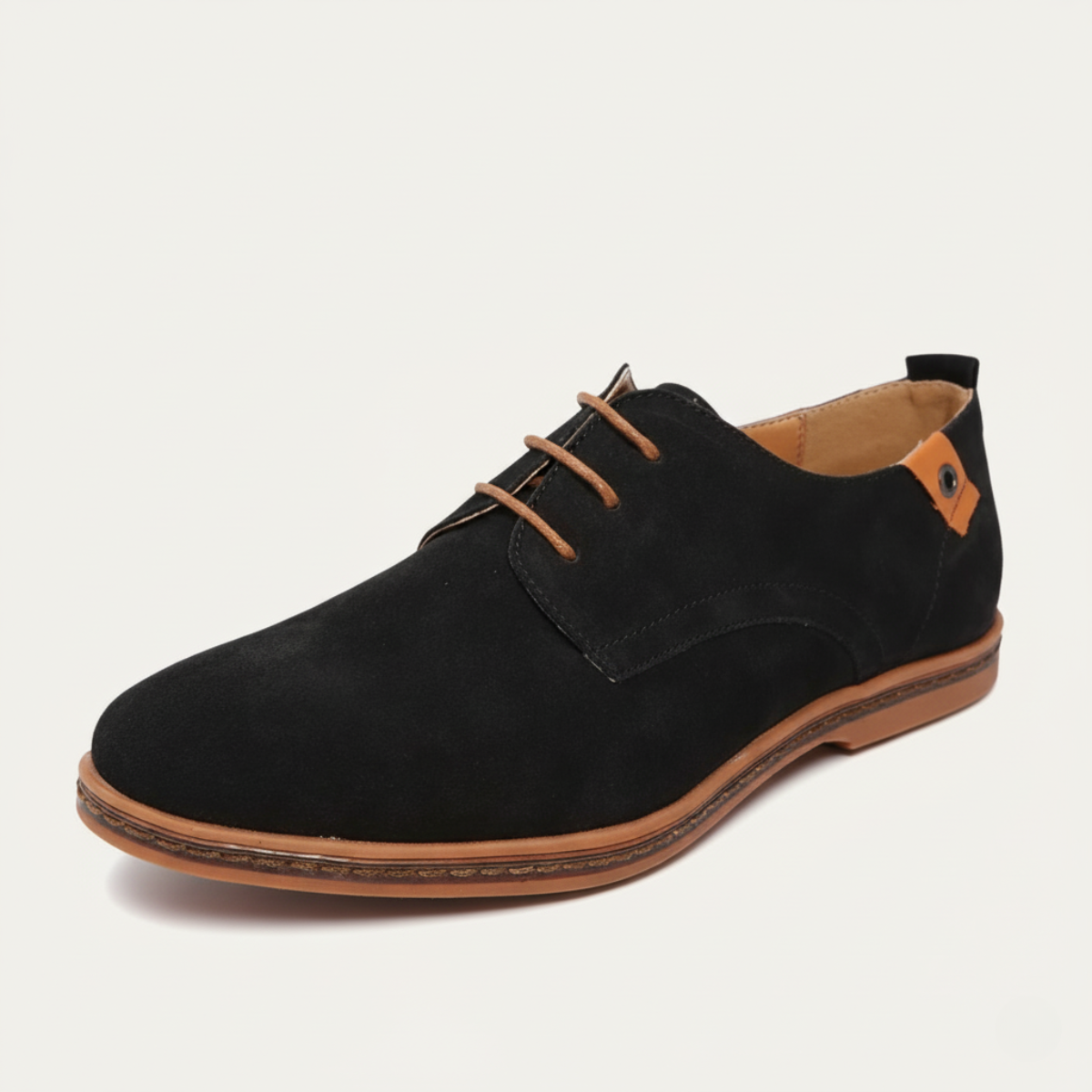 Stella | Men's Suede Oxford Shoes Black Lace Up