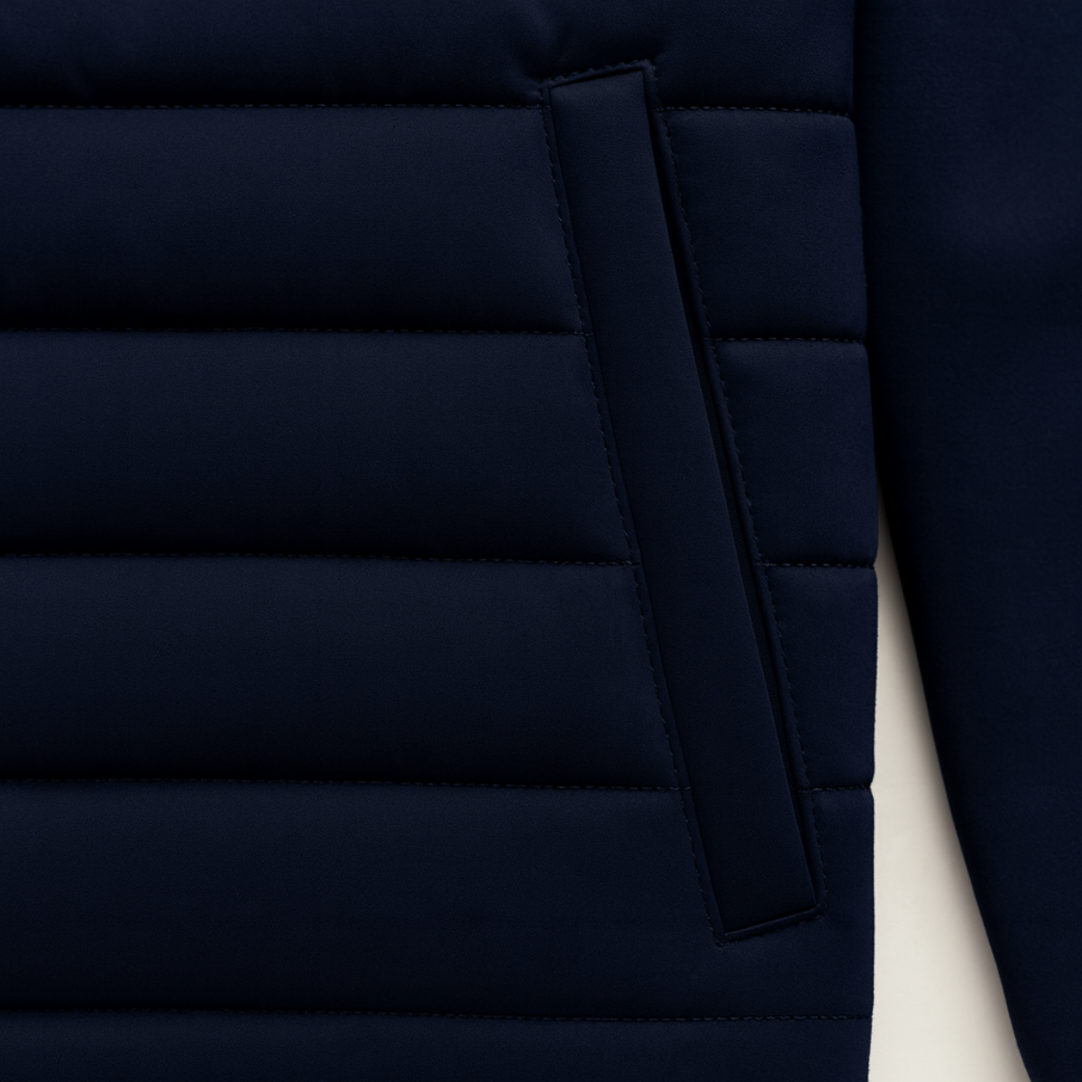 Jude | Men's Quilted Puffer Jacket Navy Zip Up