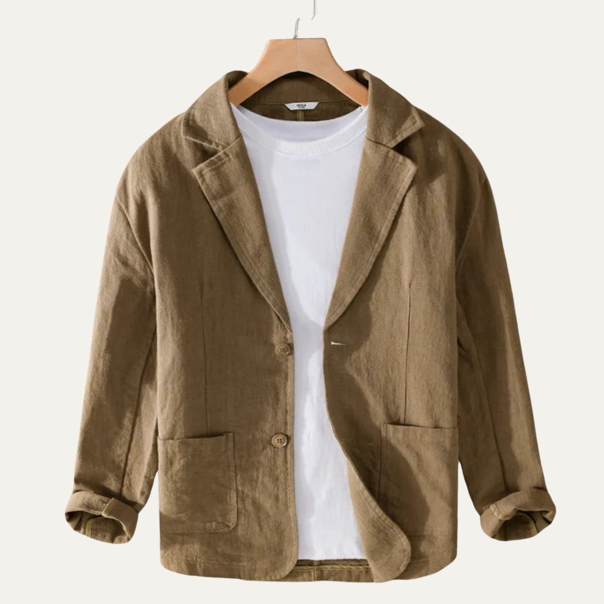 Callum | Men's Casual Linen Blazer Beige