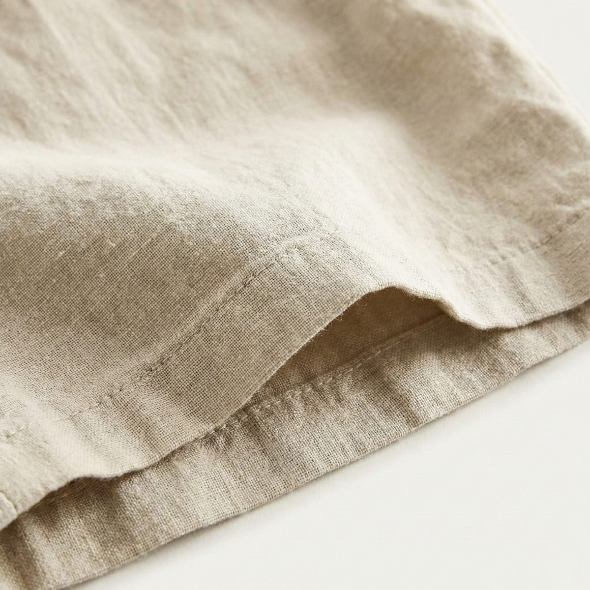 Beau | Men's Linen Shorts Gray Drawstring