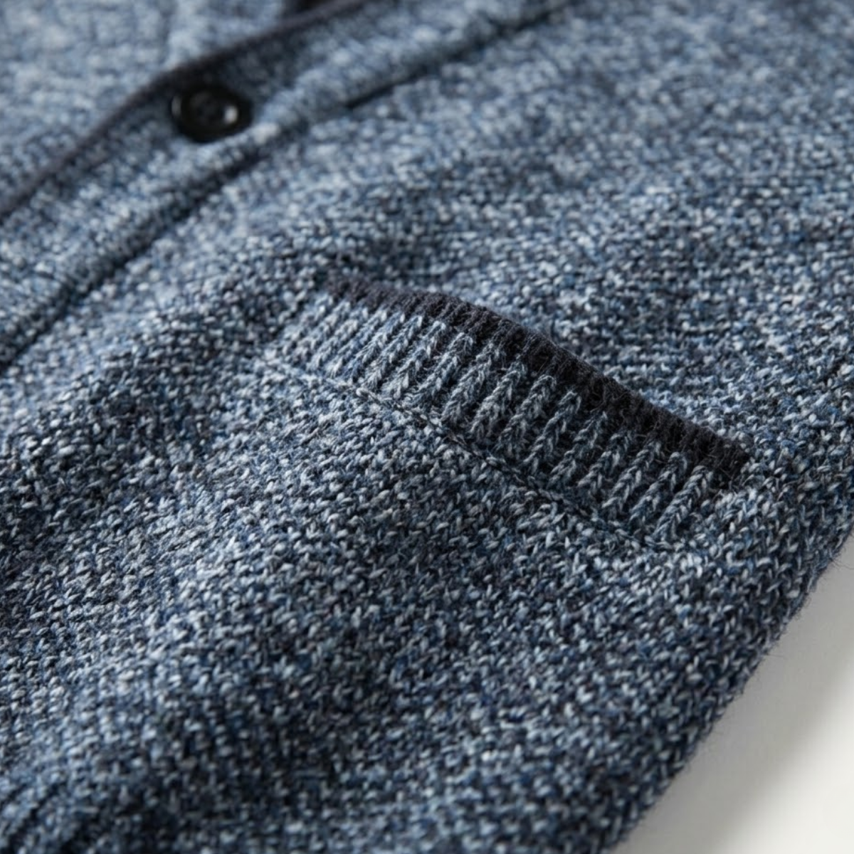 Beau | Men's Cardigan Gray Cable Knit Button Up Pockets