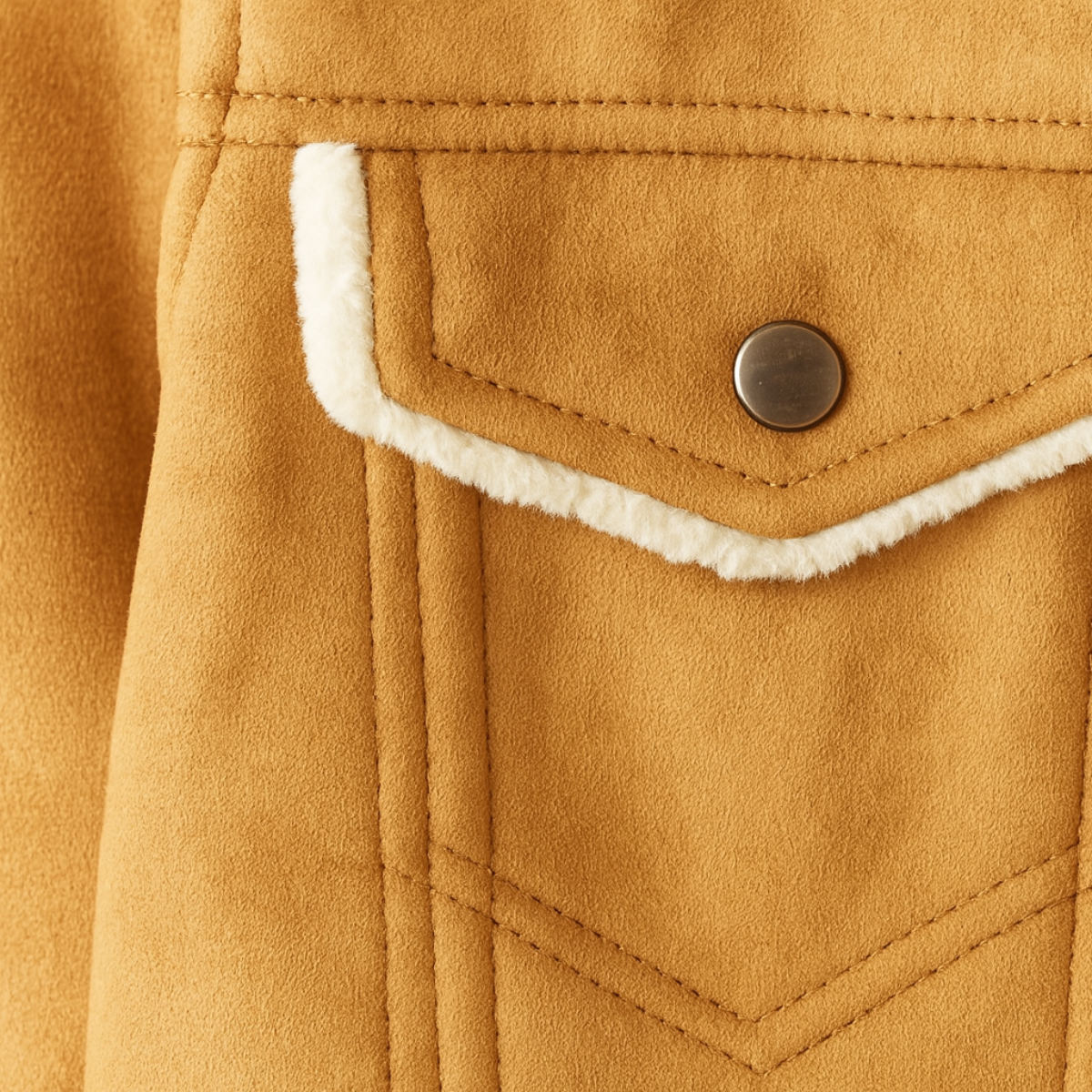 Axel | Men's Sherpa Lined Suede Jacket Camel