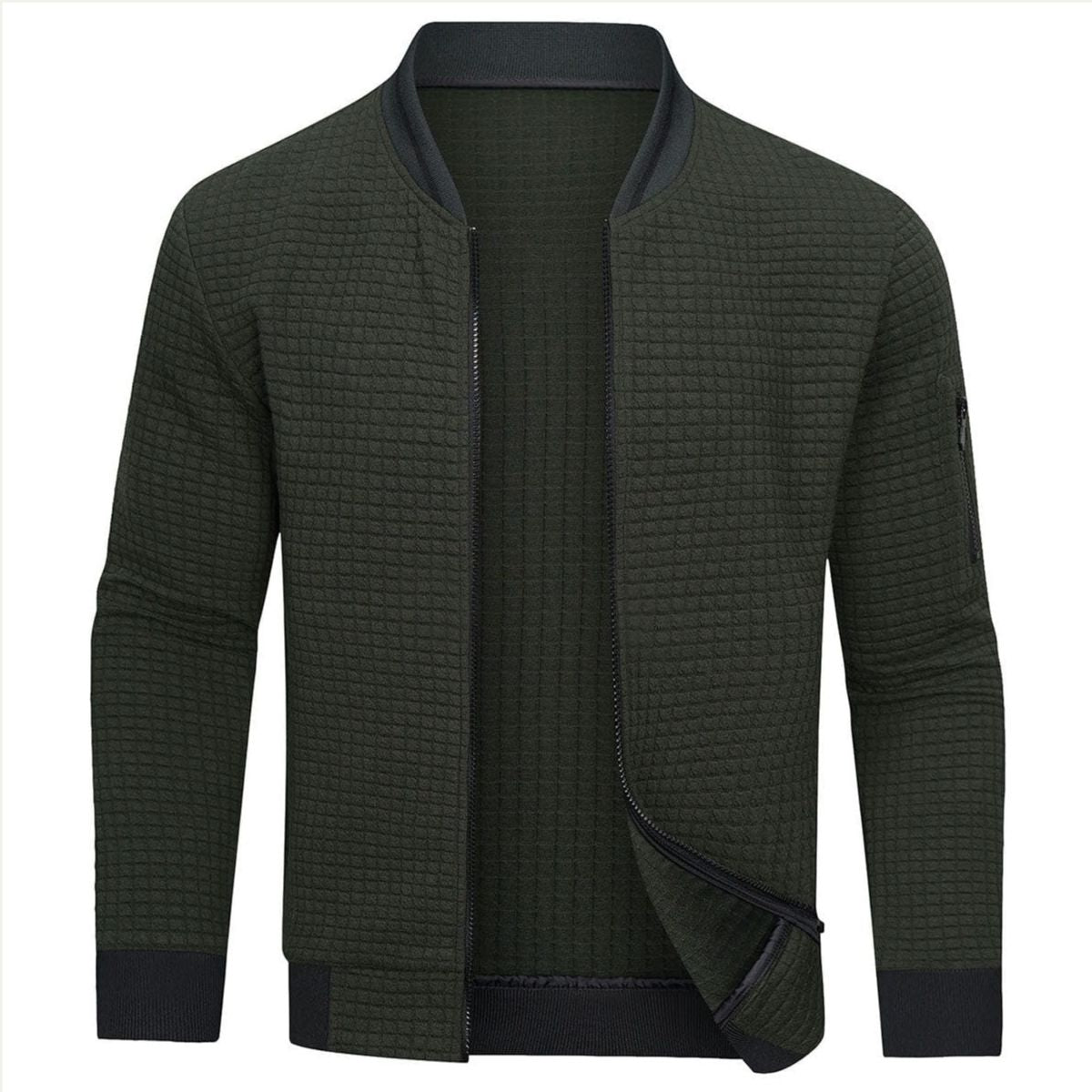 Nina | Men's Quilted Jacket Black Zip Up