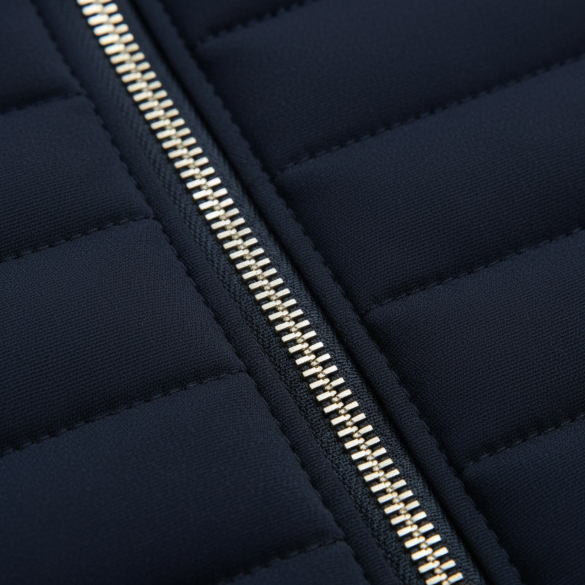 Bram | Men's Quilted Puffer Jacket Navy Blue Zip Up