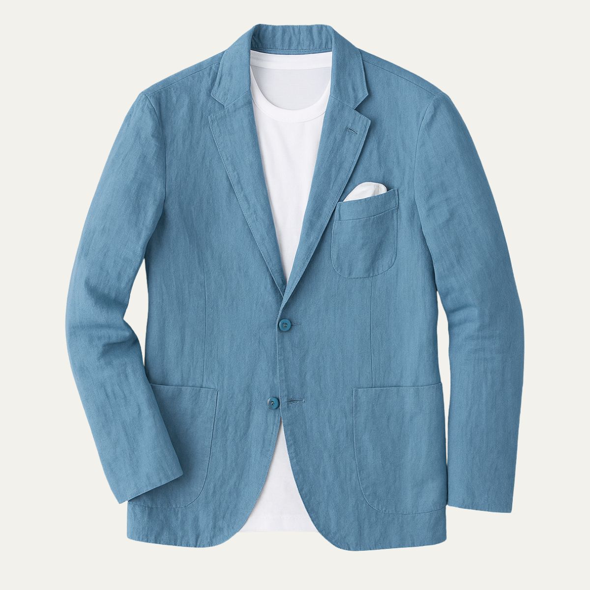 Axel | Men's Linen Blazer Cream Smart Casual Single Breasted