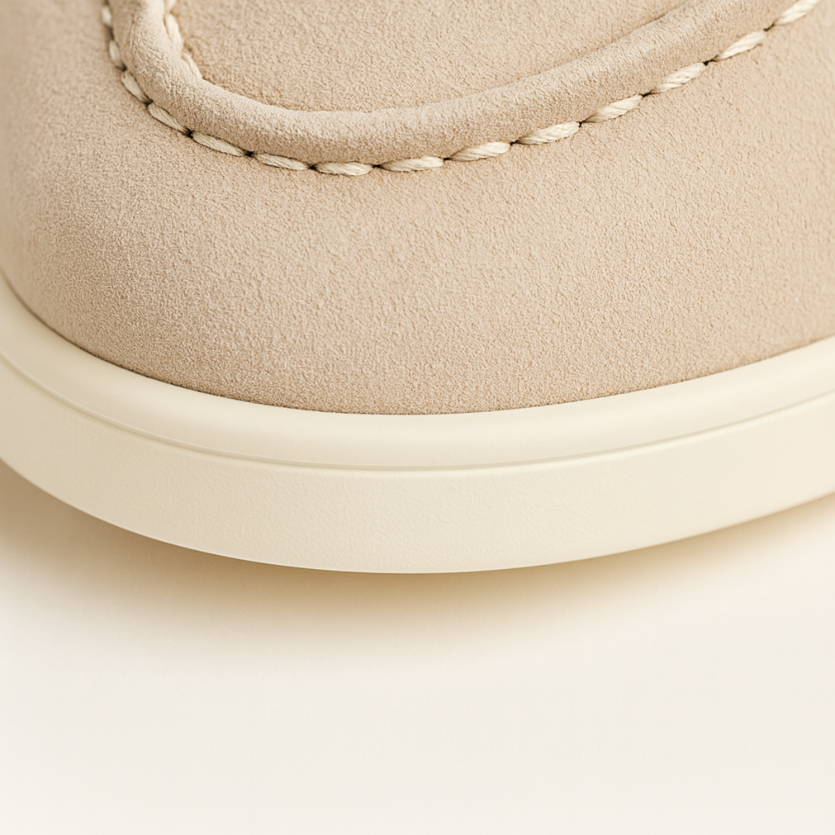 Axel | Men's Suede Loafer Cream Casual Slip On