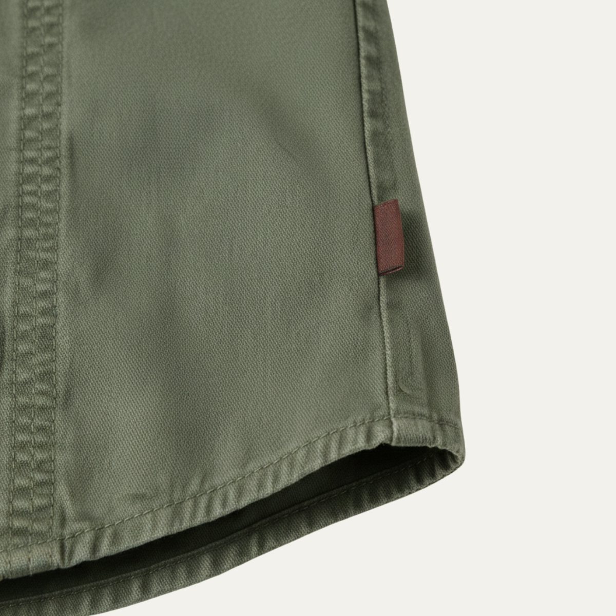 Beau | Men's Casual Utility Shirt Olive Green Multi Pocket