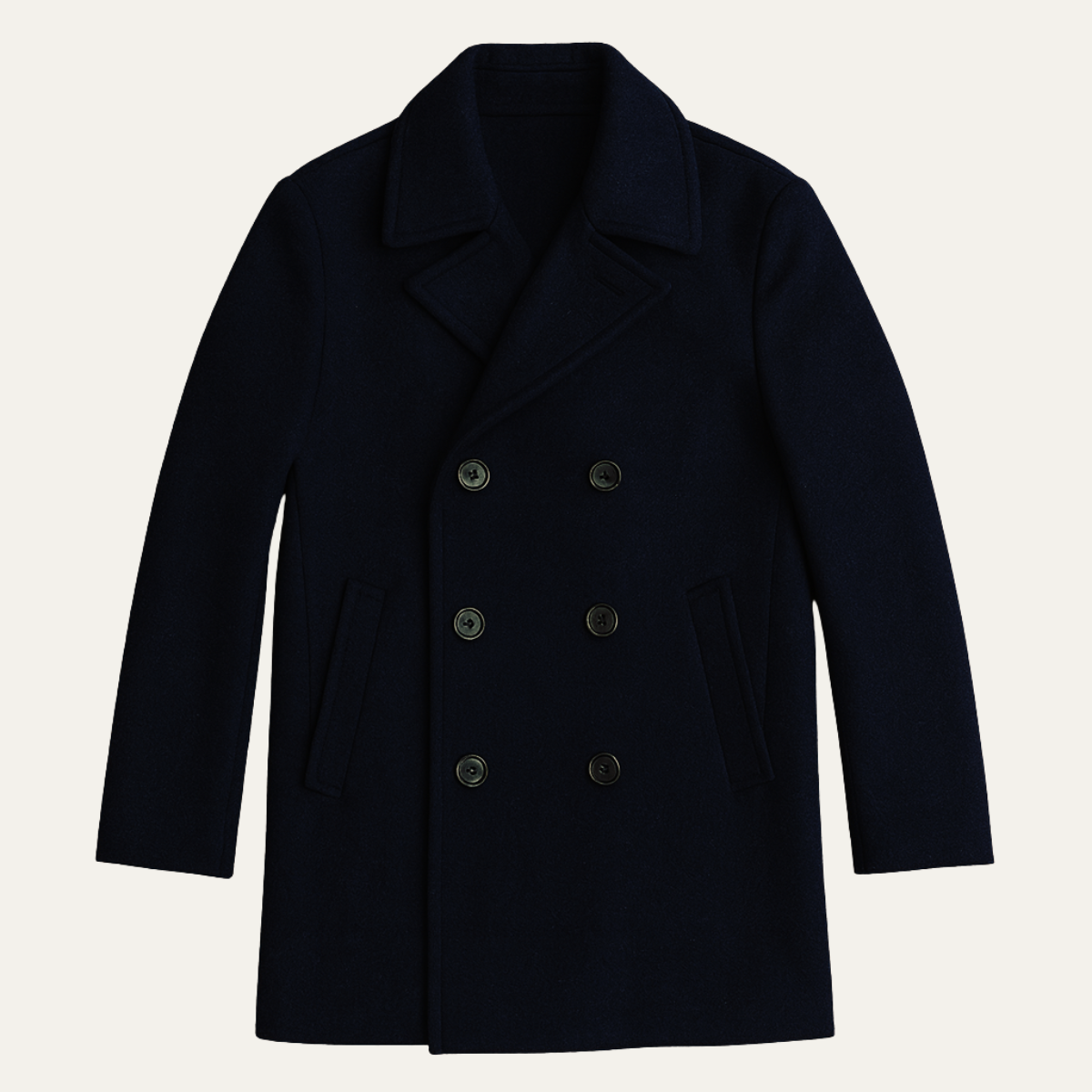 Knox | Men's Double Breasted Wool Peacoat Navy