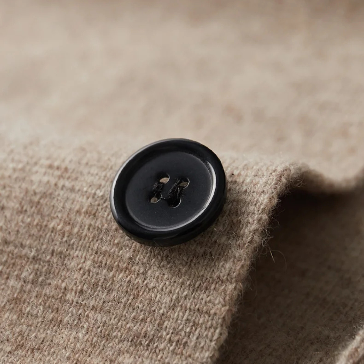 Beau | Men's Casual Wool Cardigan Cream Button Front Pockets