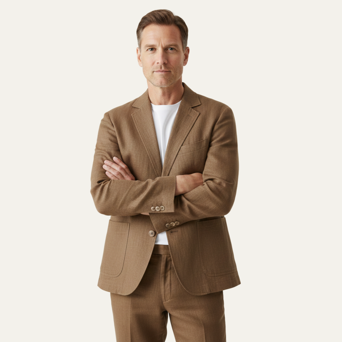 Callum | Men's Casual Linen Blazer Beige
