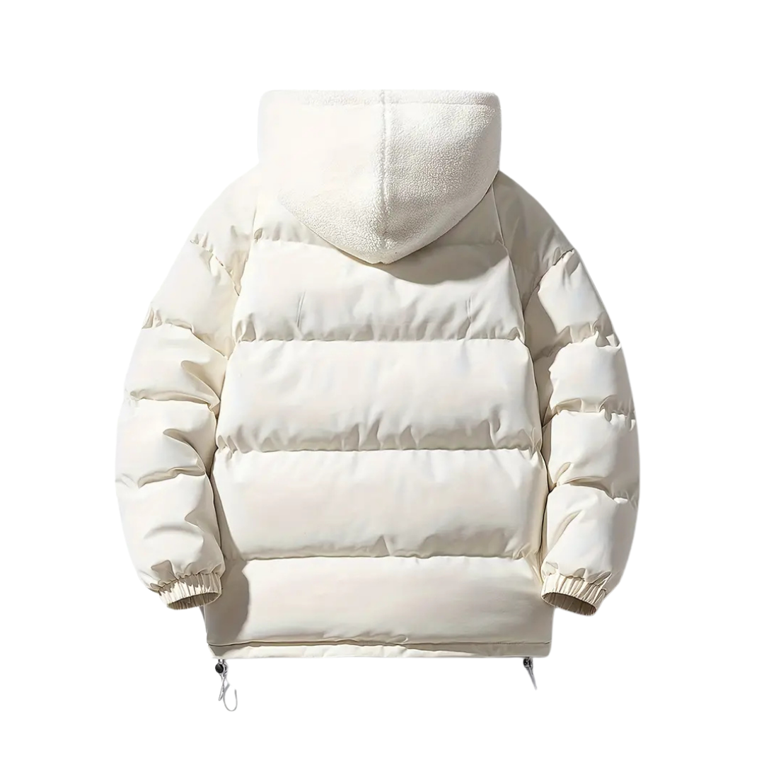 Ada | Women's Puffer Jacket Black Sherpa Lined Hood