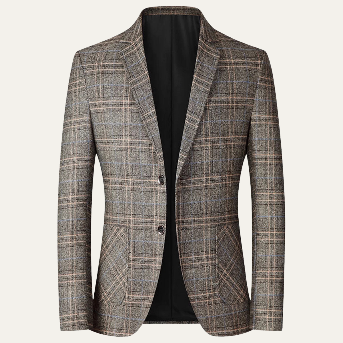 Axel | Men's Check Blazer Gray Lightweight Slim Fit