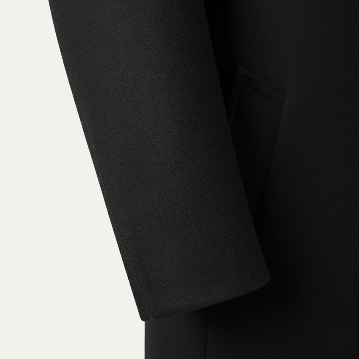 Bram | Men's Double Breasted Wool Blend Overcoat Black