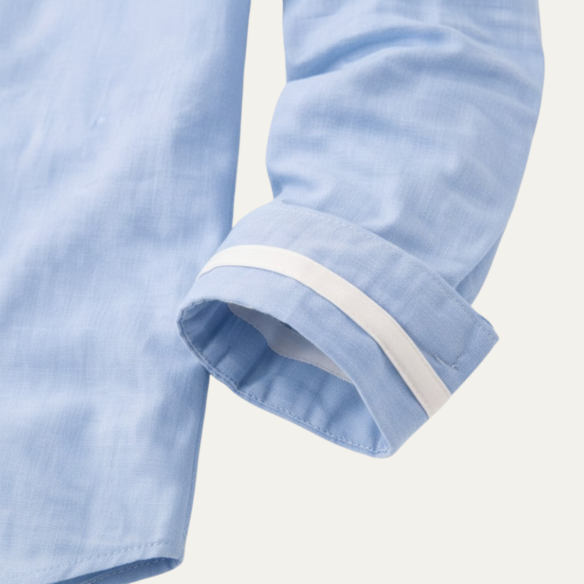 Tate | Men's Button Up Shirt Light Blue Mandarin Collar