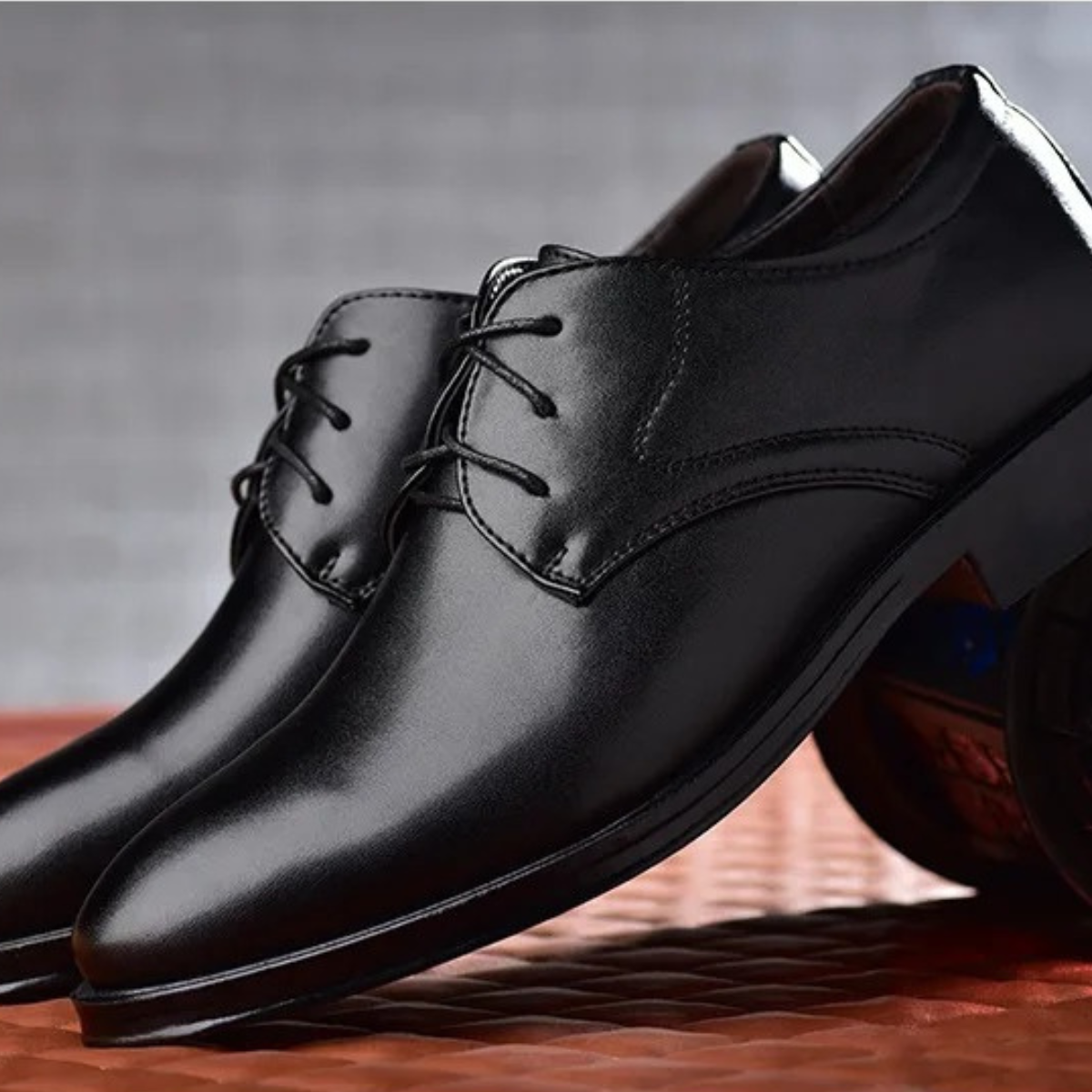 Axel | Men's Leather Oxford Dress Shoe Brown Black Sole