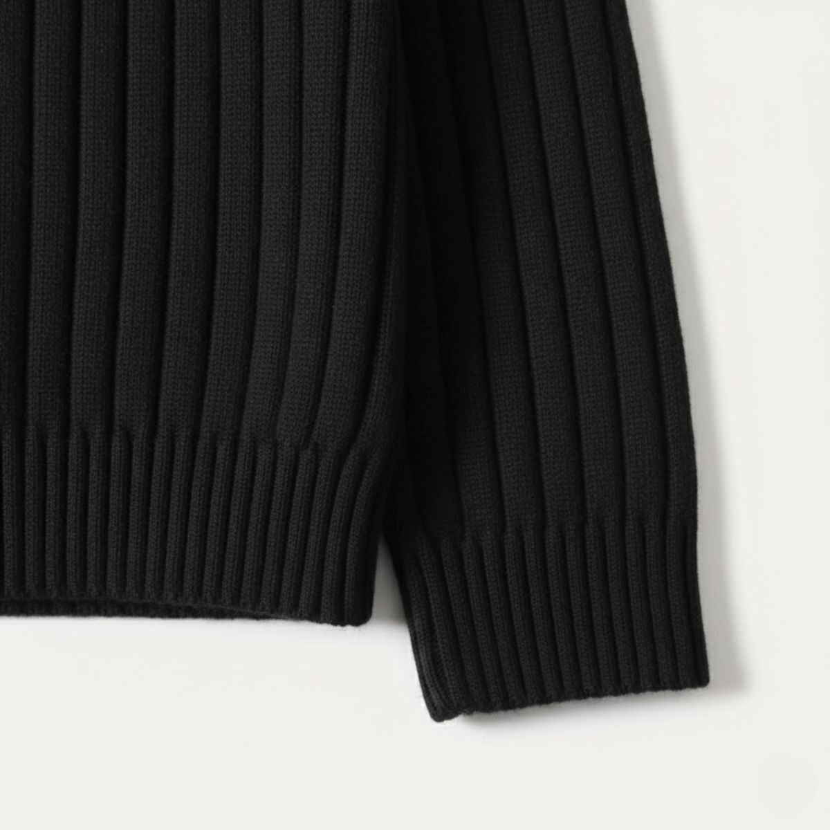 Bram | Men's Ribbed Turtleneck Sweater Black