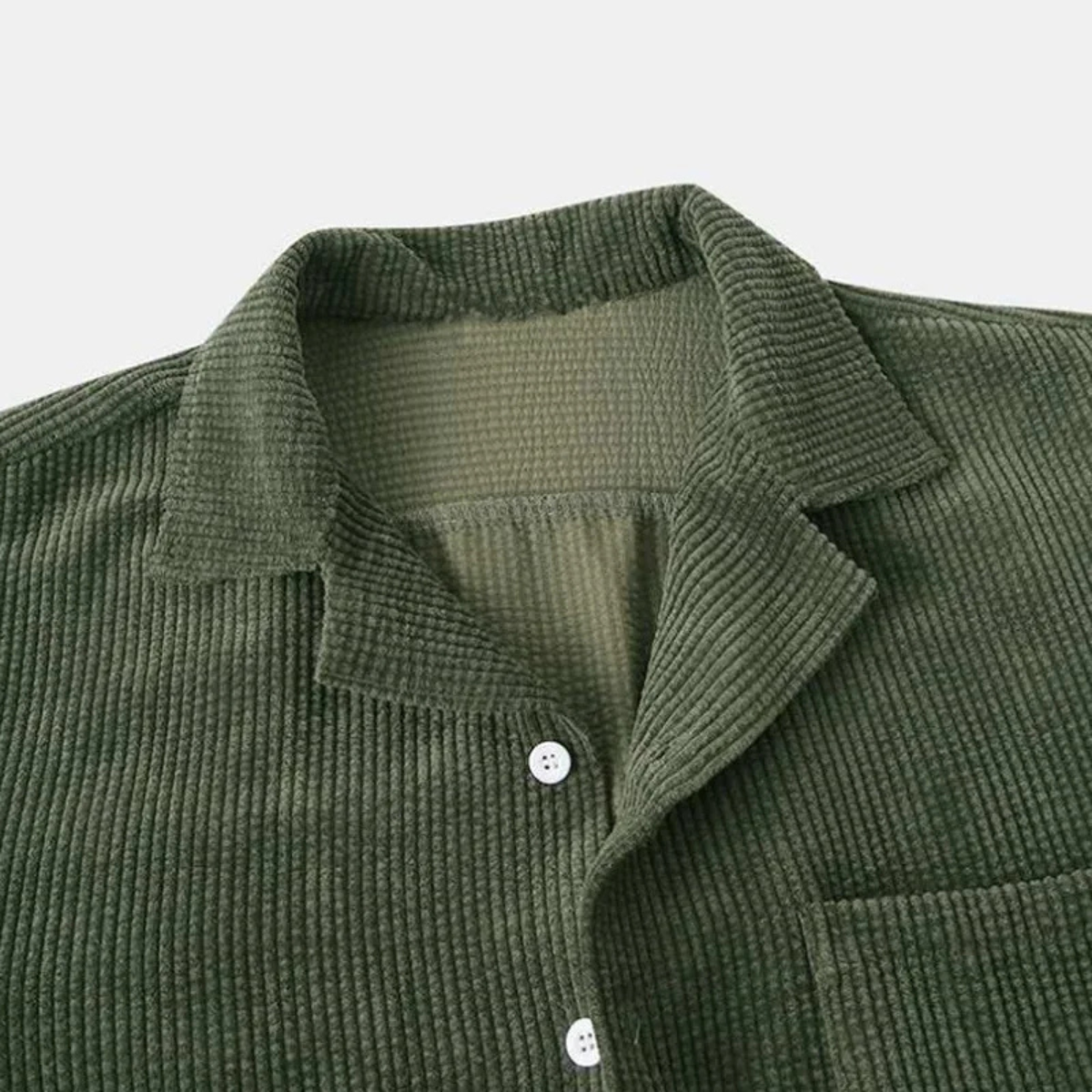 Ash | Men's Lounge Set Olive Green Short Sleeve Shirt Shorts