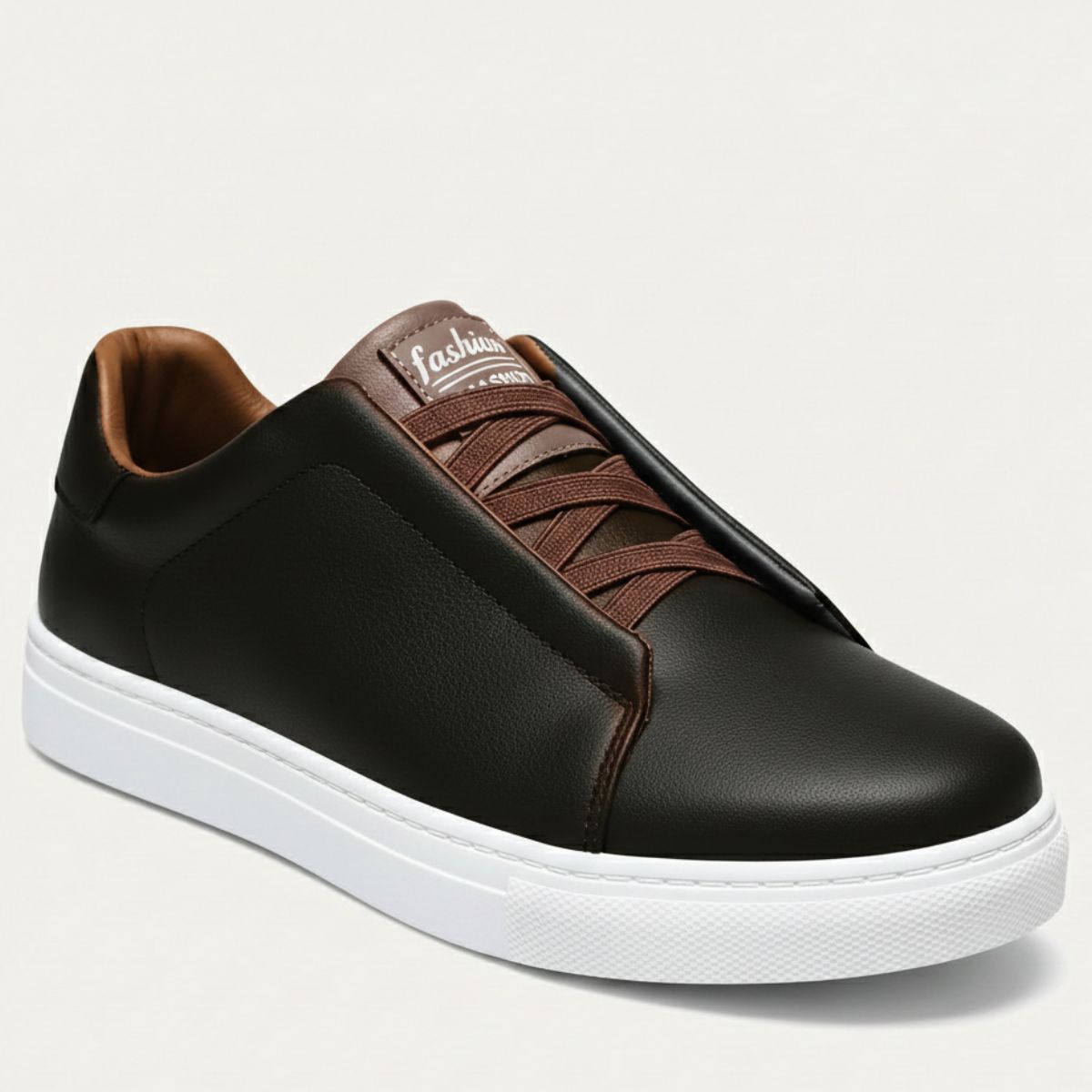 Luca | Men's Leather Sneaker Navy White Sole