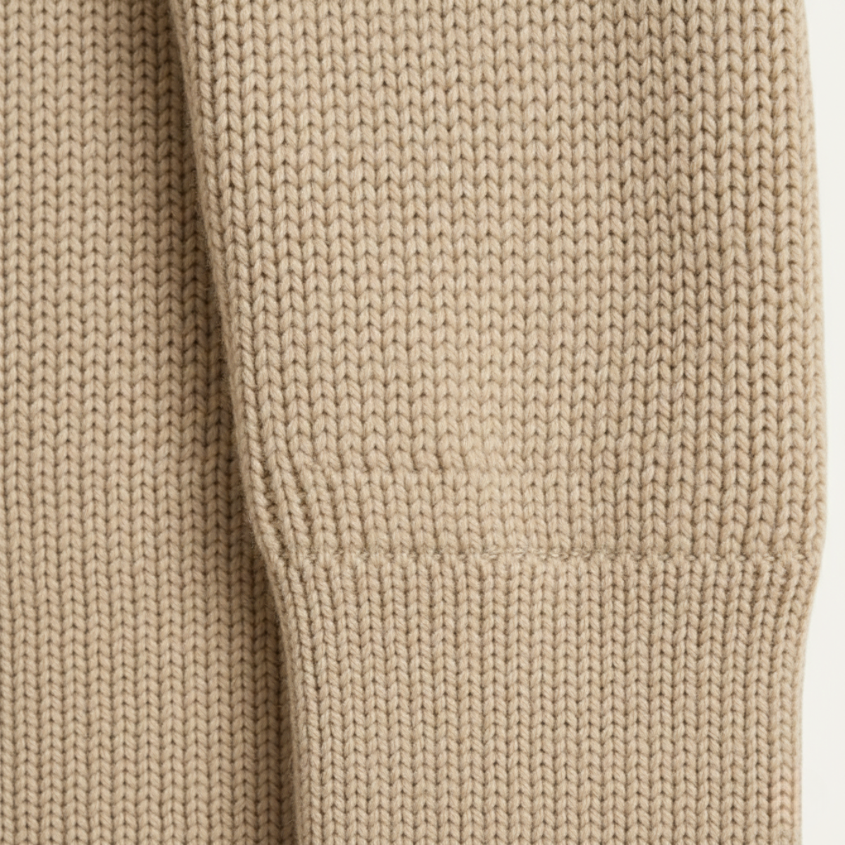 Lars | Men's Quarter Zip Cardigan Cream Ribbed Knit