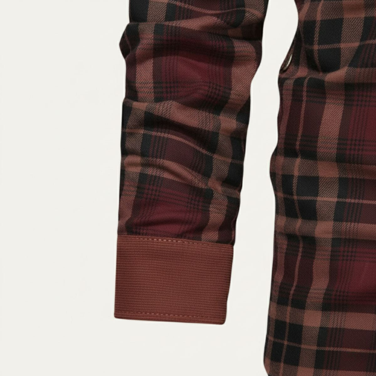 Rhys | Men's Plaid Check Jacket Burgundy Wool Blend