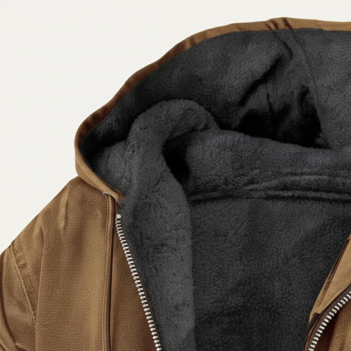 Axel | Men's Fleece Lined Hooded Jacket Camel
