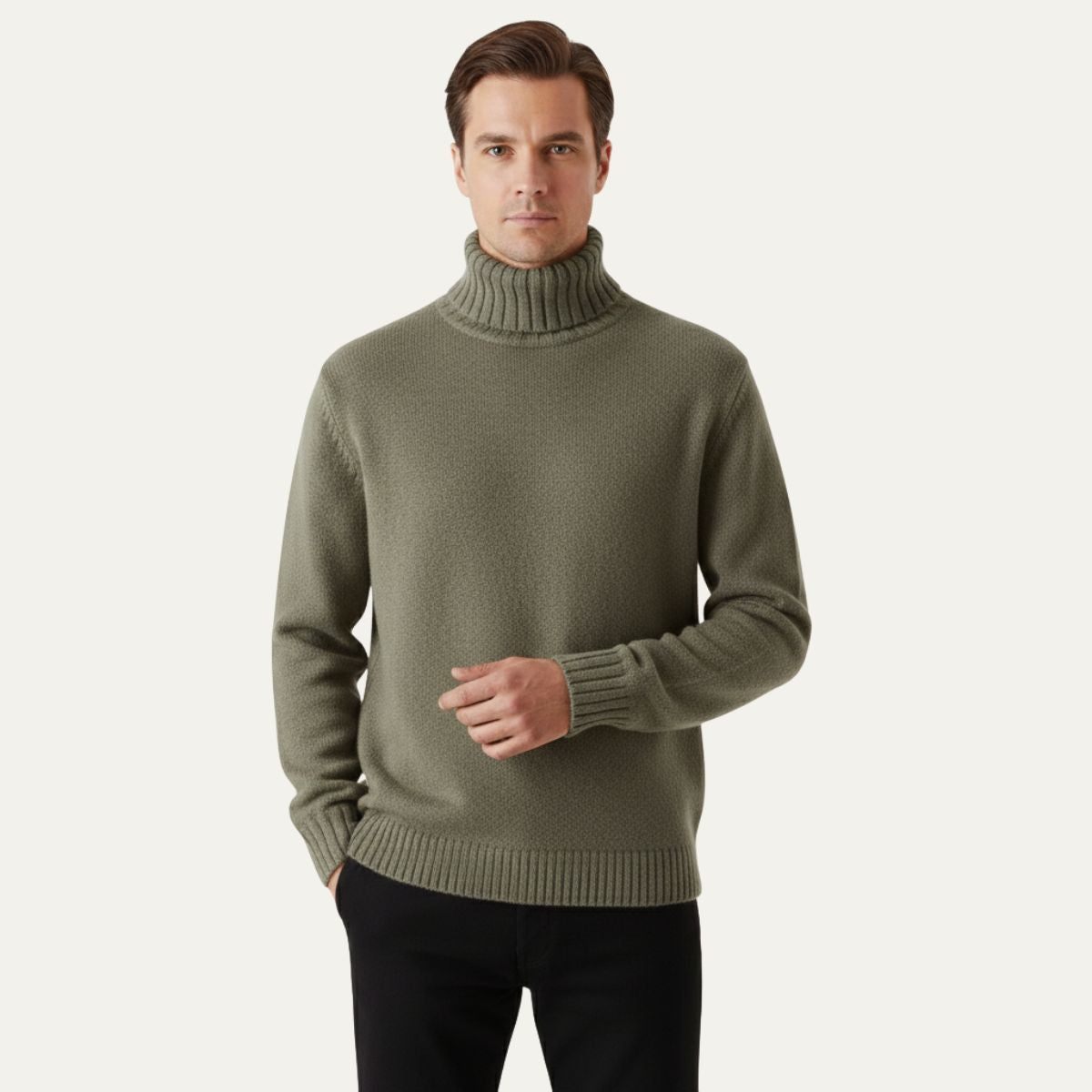 Bram | Men's Crew Neck Sweater Brown