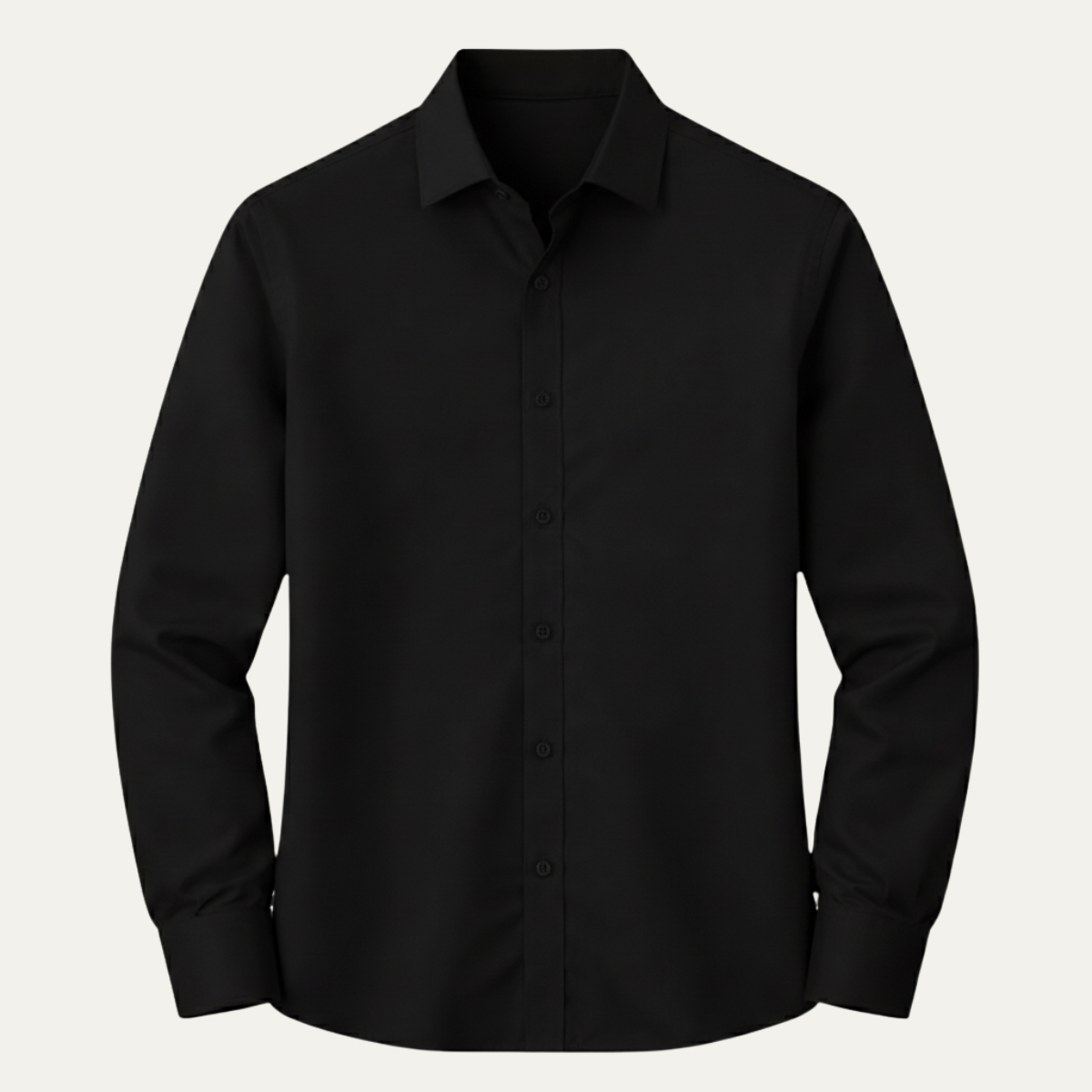 Kade | Men's Button Up Shirt Navy Long Sleeve Stretch