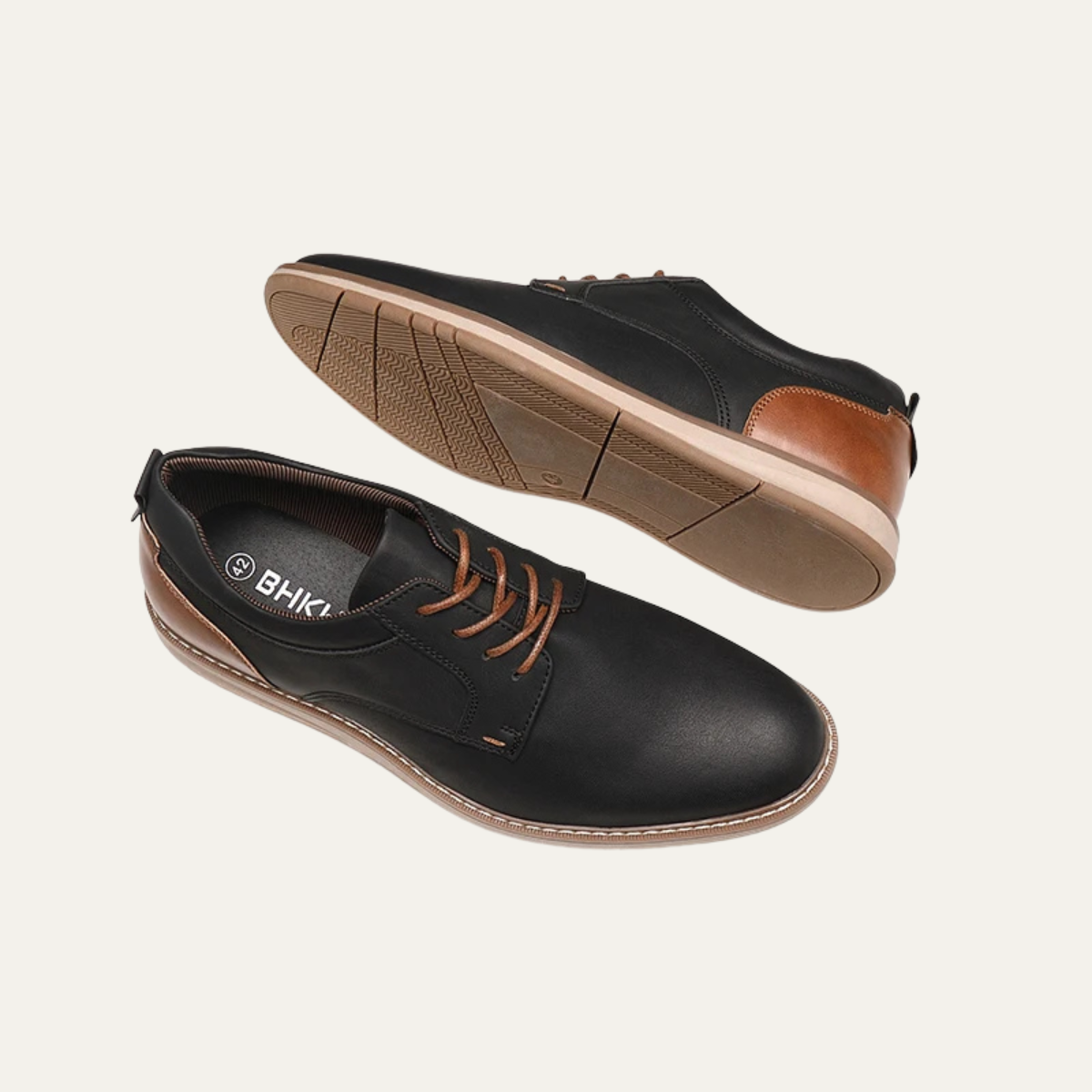 Cole | Men's Oxford Sneaker Black Brown Two Tone Lace Up