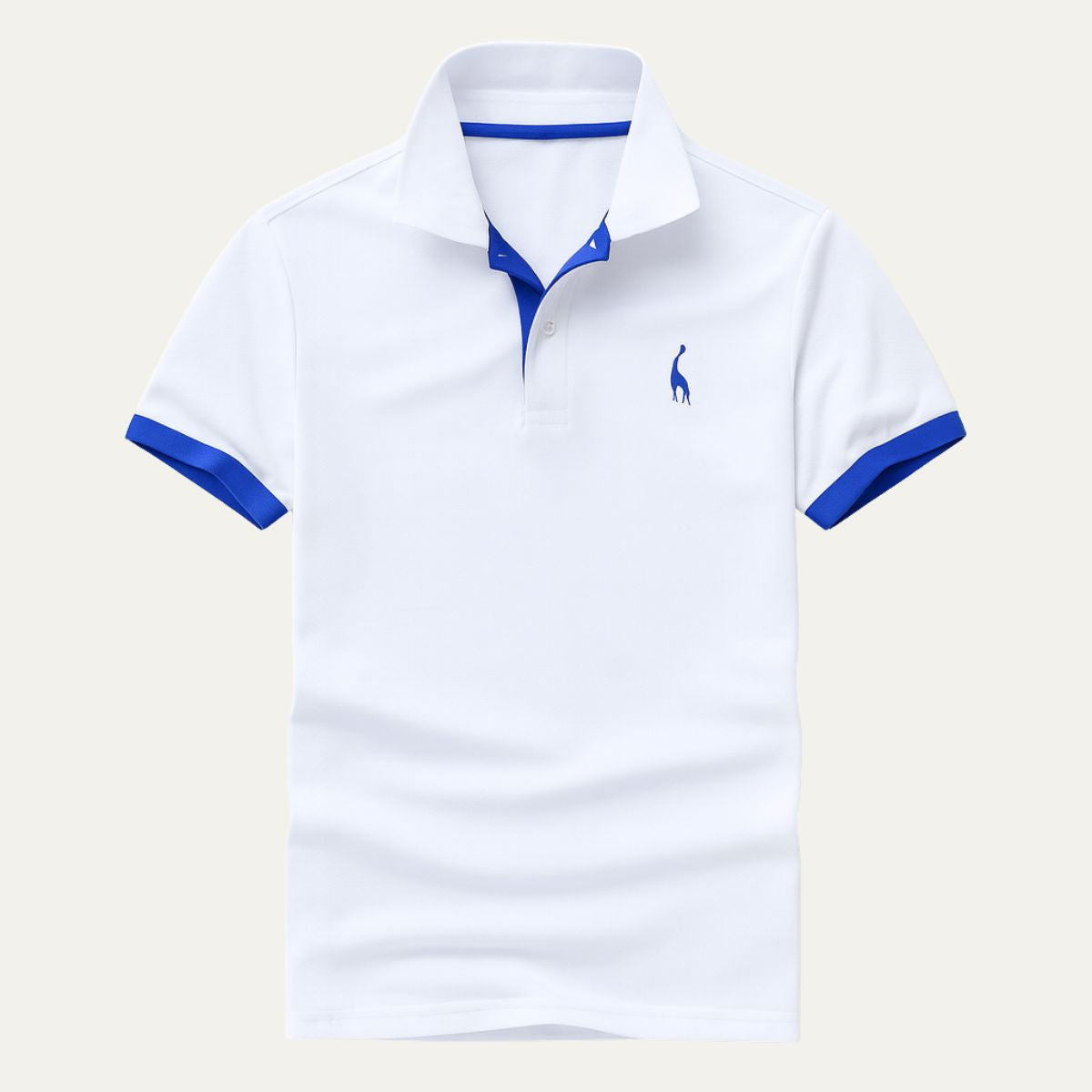 Beau | Men's Polo Shirt Navy Orange Trim